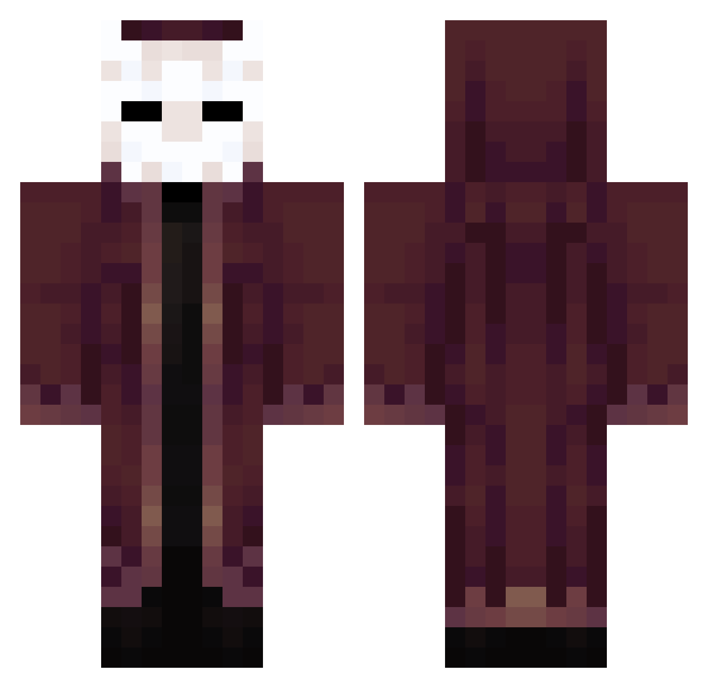 ProjectNeonn Minecraft skin, front and back view
