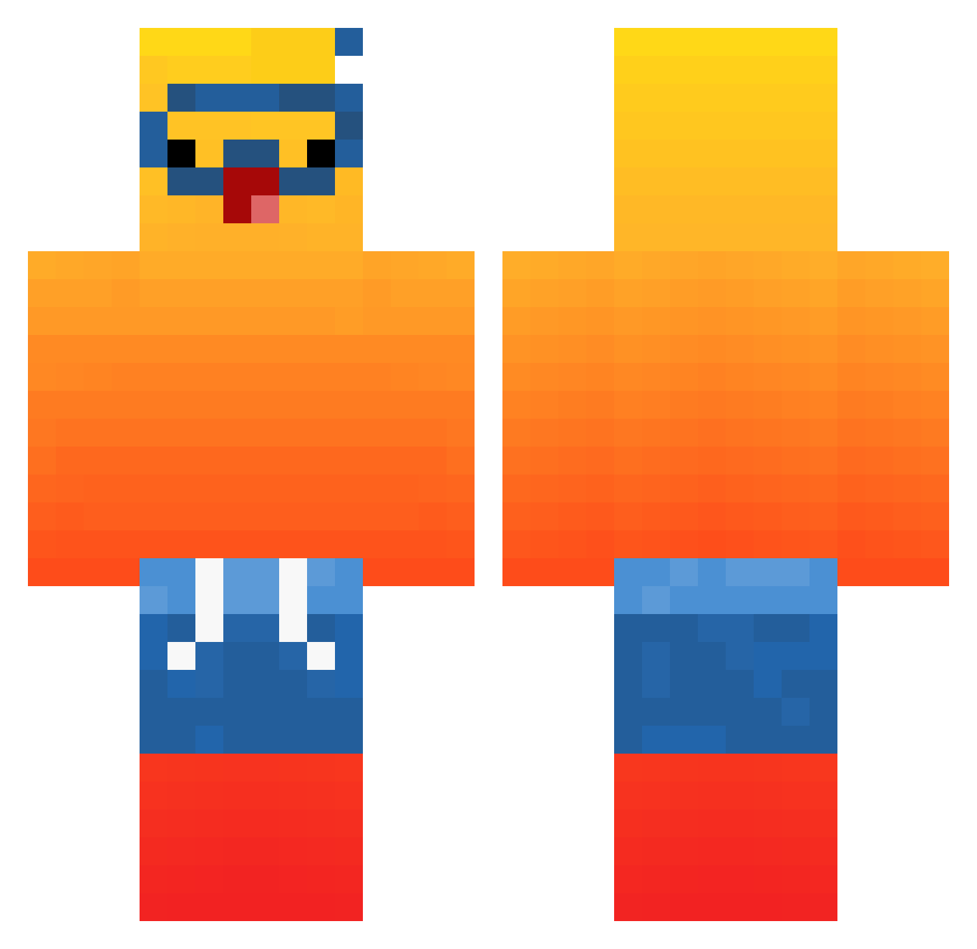 Hermes_05 Minecraft skin, front and back view