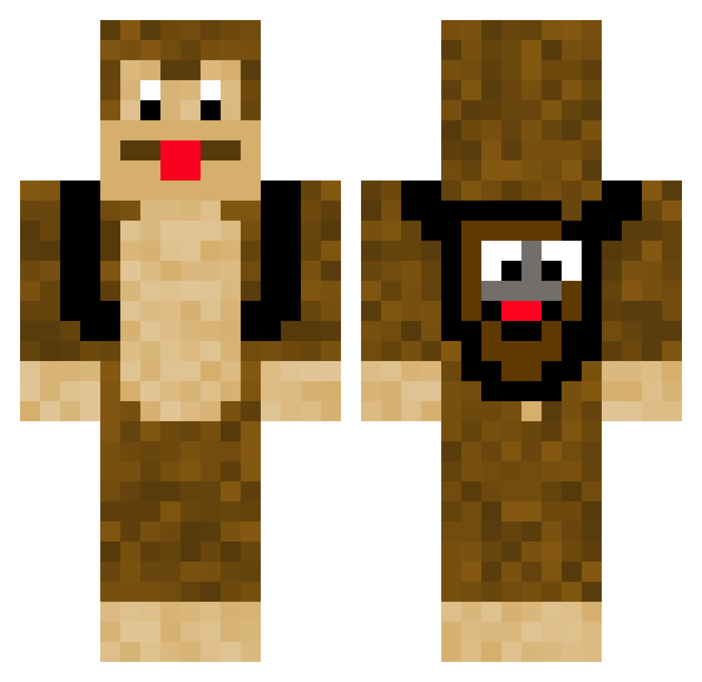SpiceyGAMERYT Minecraft skin, front and back view