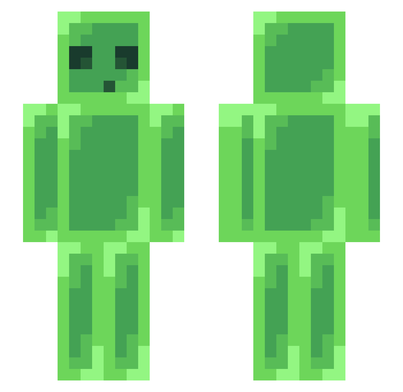 Zombiebatkid8 Minecraft skin, front and back view