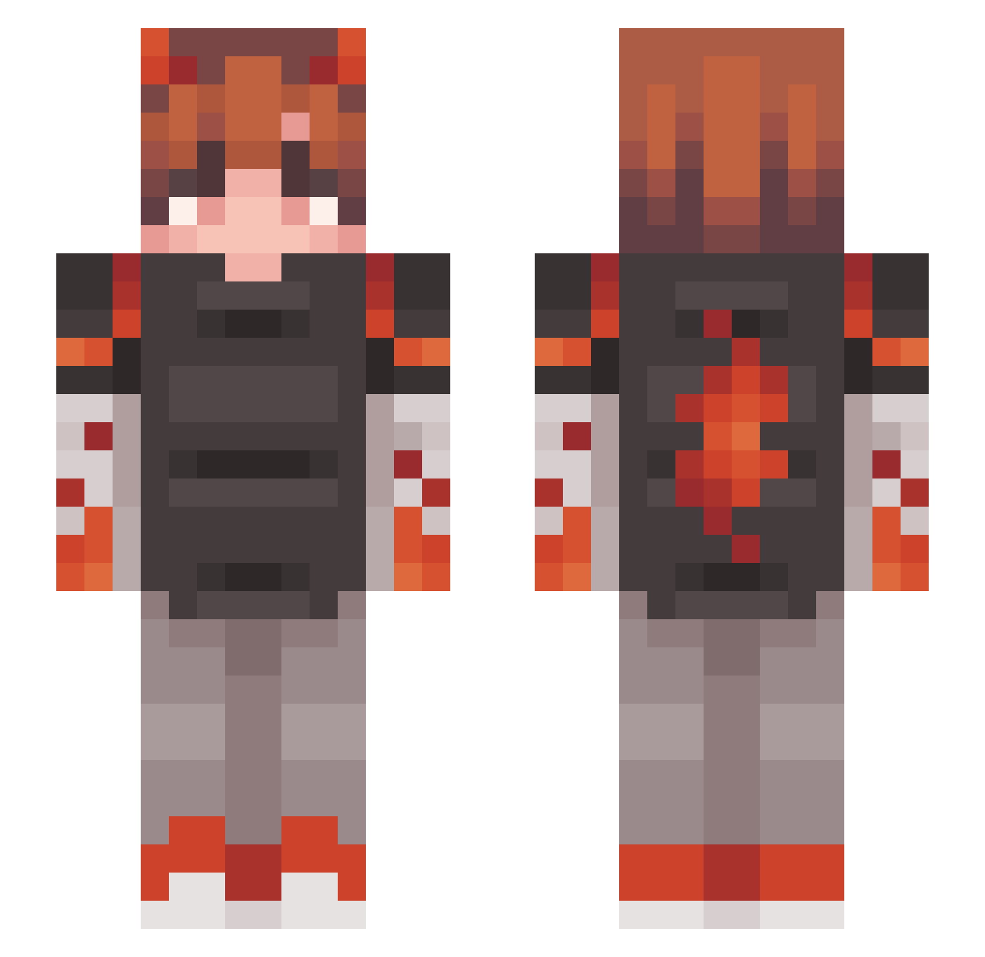 Immortalizzz Minecraft skin, front and back view