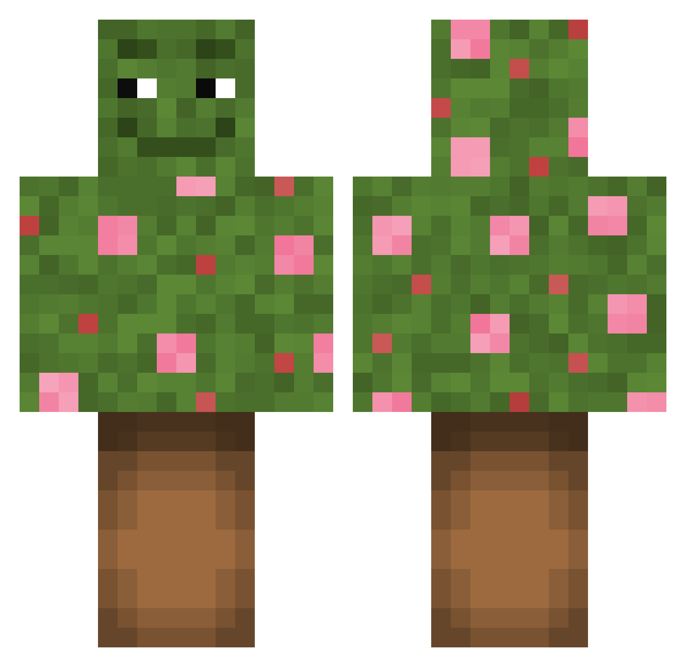 Lissyprincess Minecraft skin, front and back view