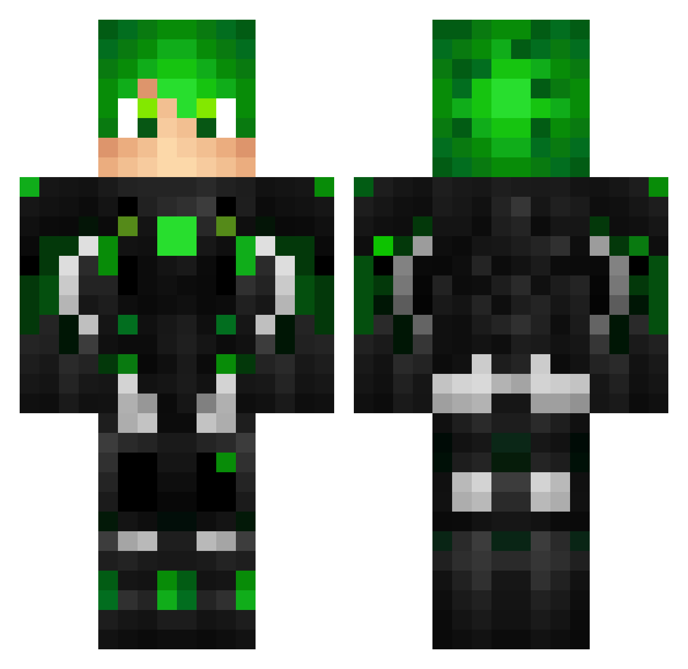 ti4go Minecraft skin, front and back view