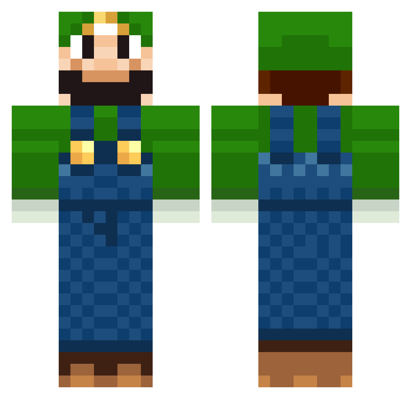 Marinus4K Minecraft skin, front and back view