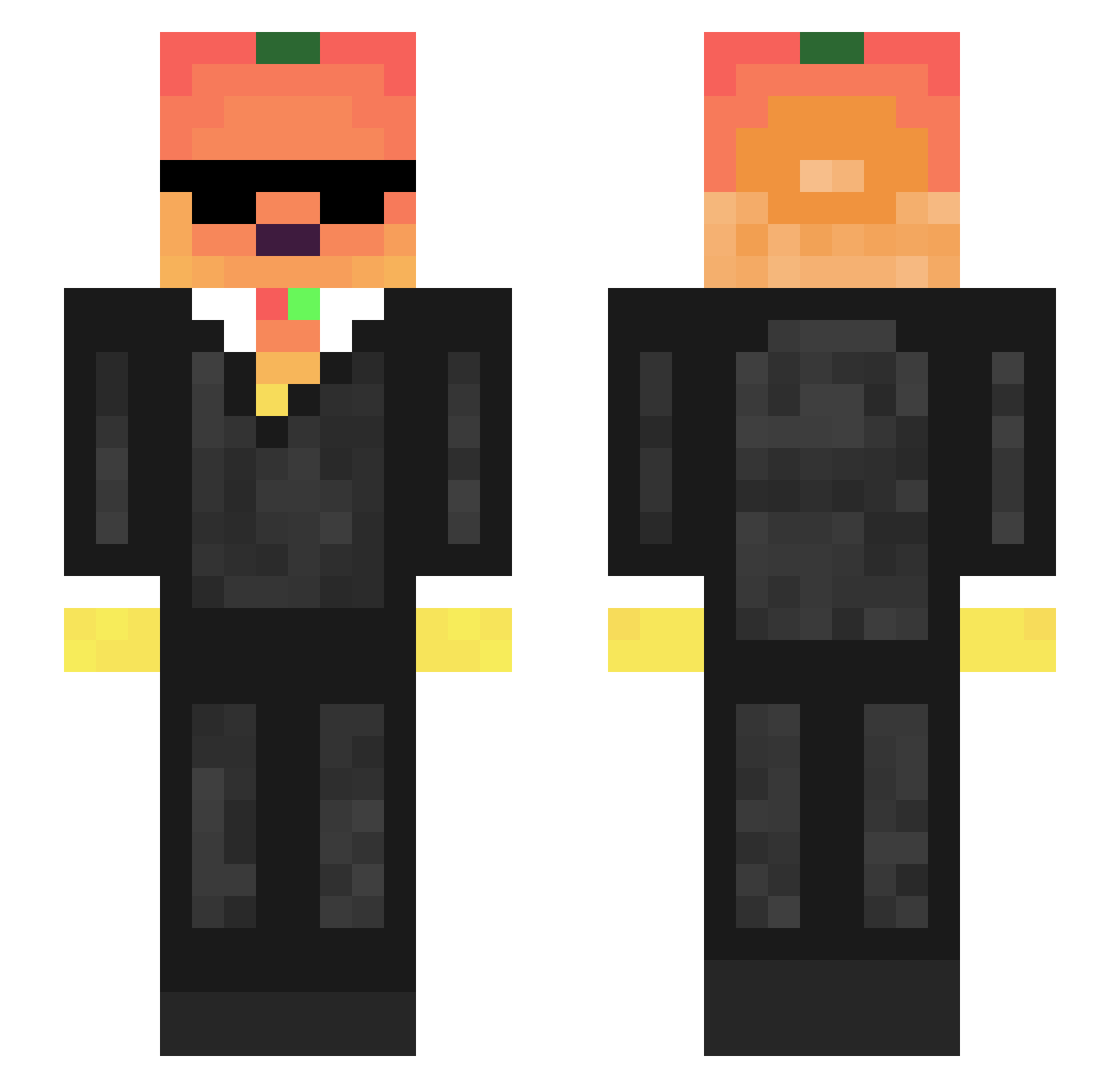 FeelingWings464 Minecraft skin, front and back view