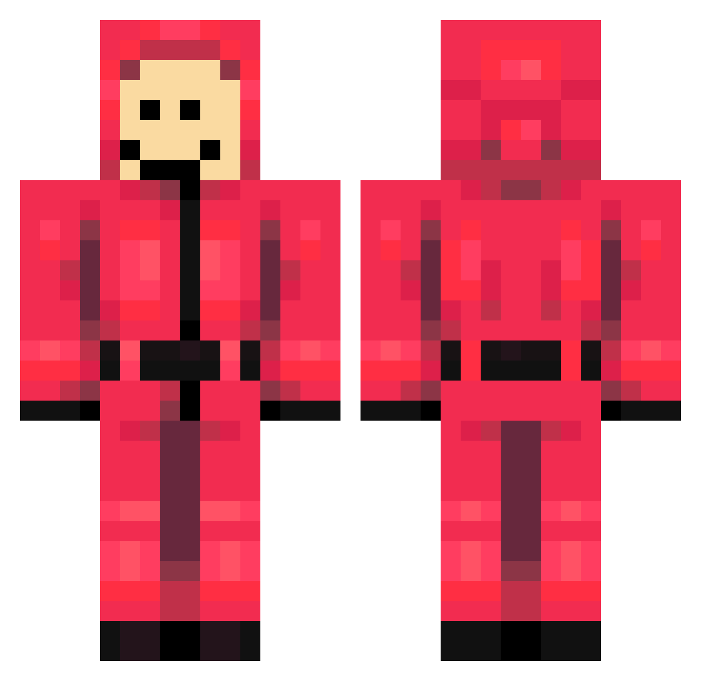 SubProgram Minecraft skin, front and back view