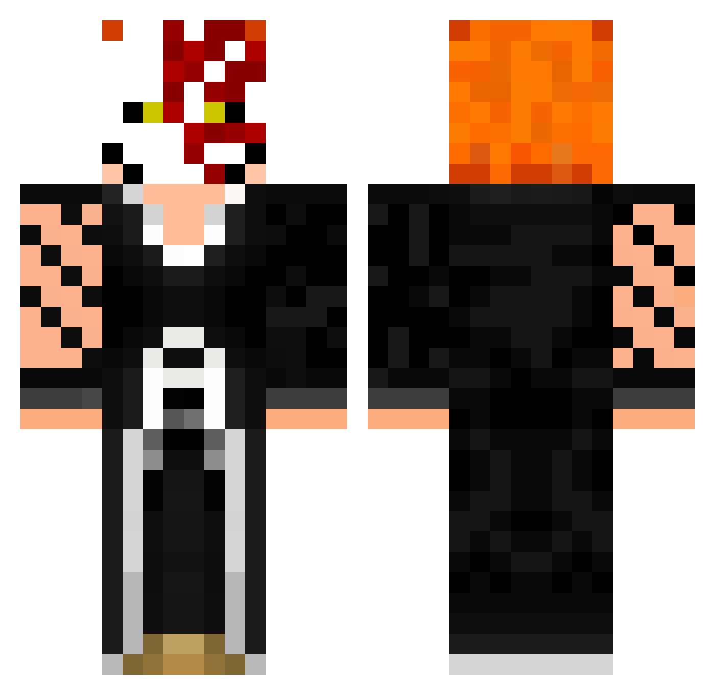Gaemi_666 Minecraft skin, front and back view