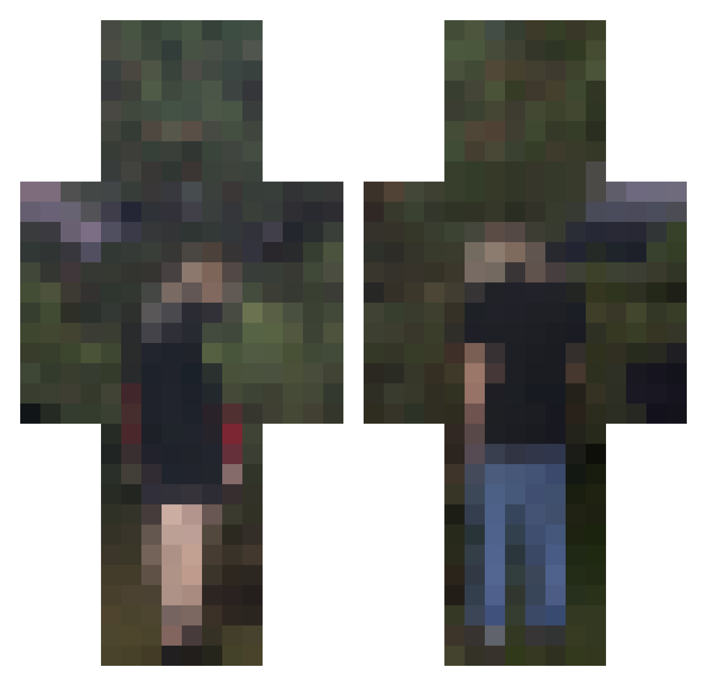 GurtajAlt1 Minecraft skin, front and back view