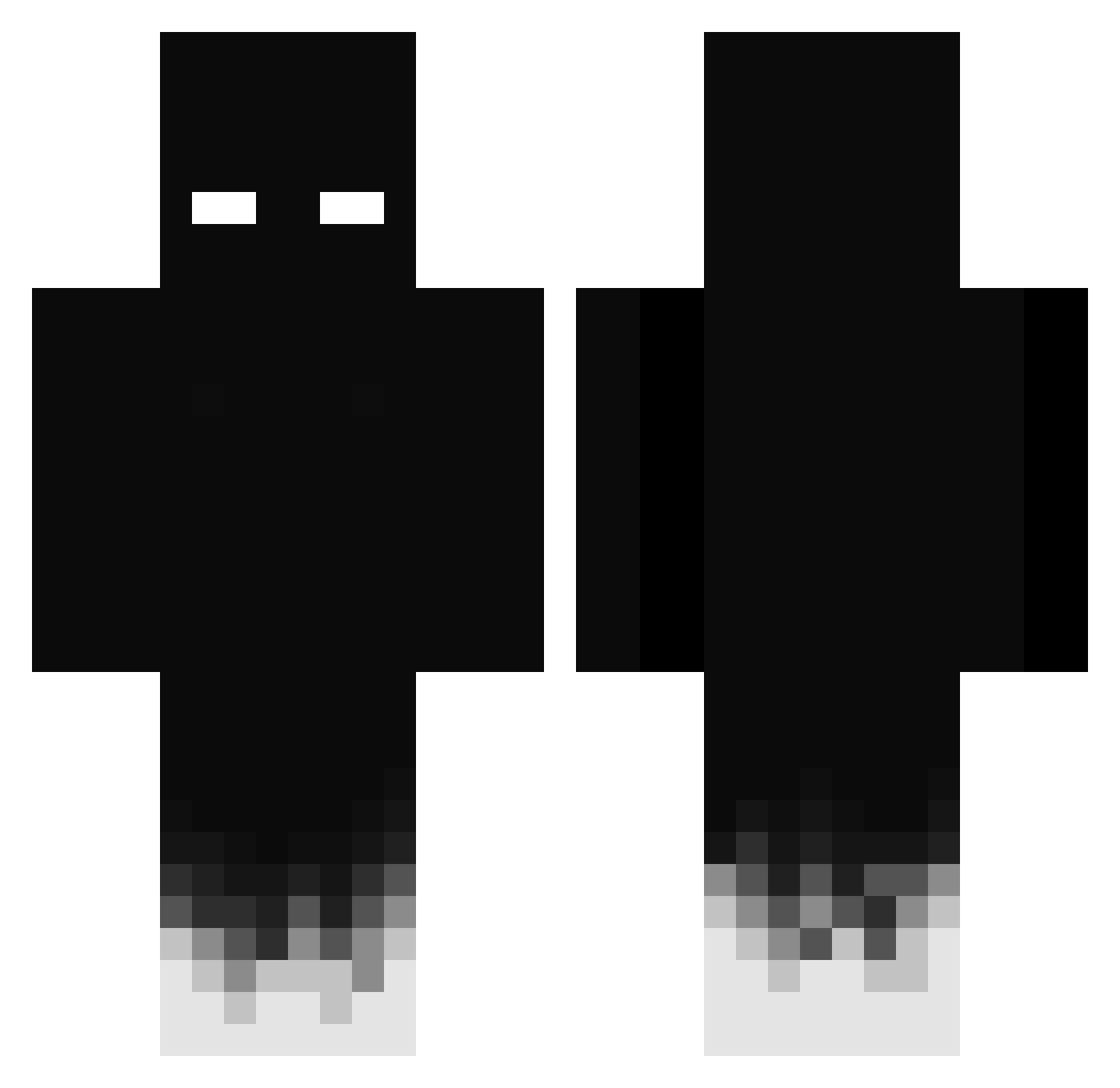 LuisFujin Minecraft skin, front and back view