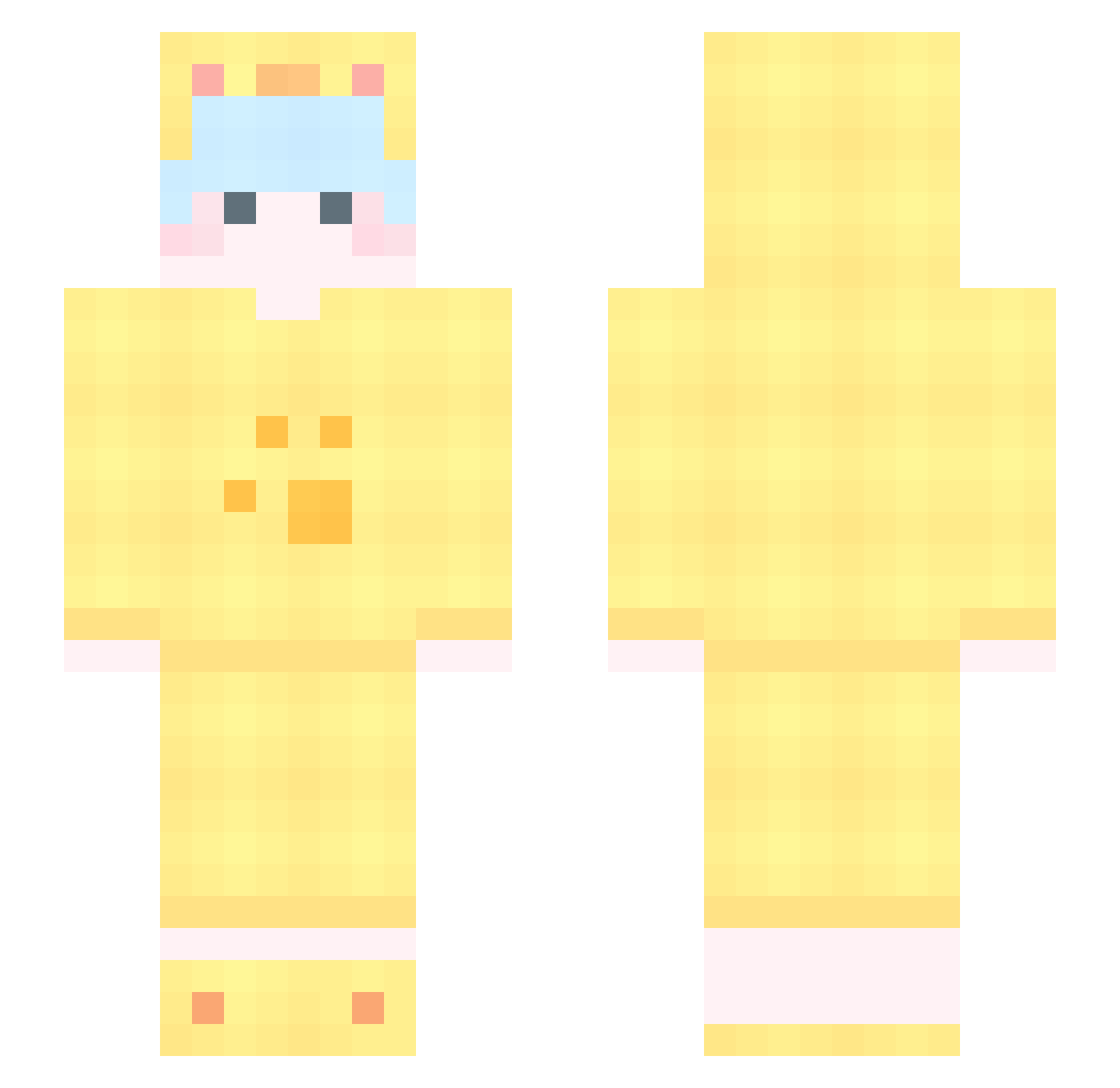 EverCsL Minecraft skin, front and back view