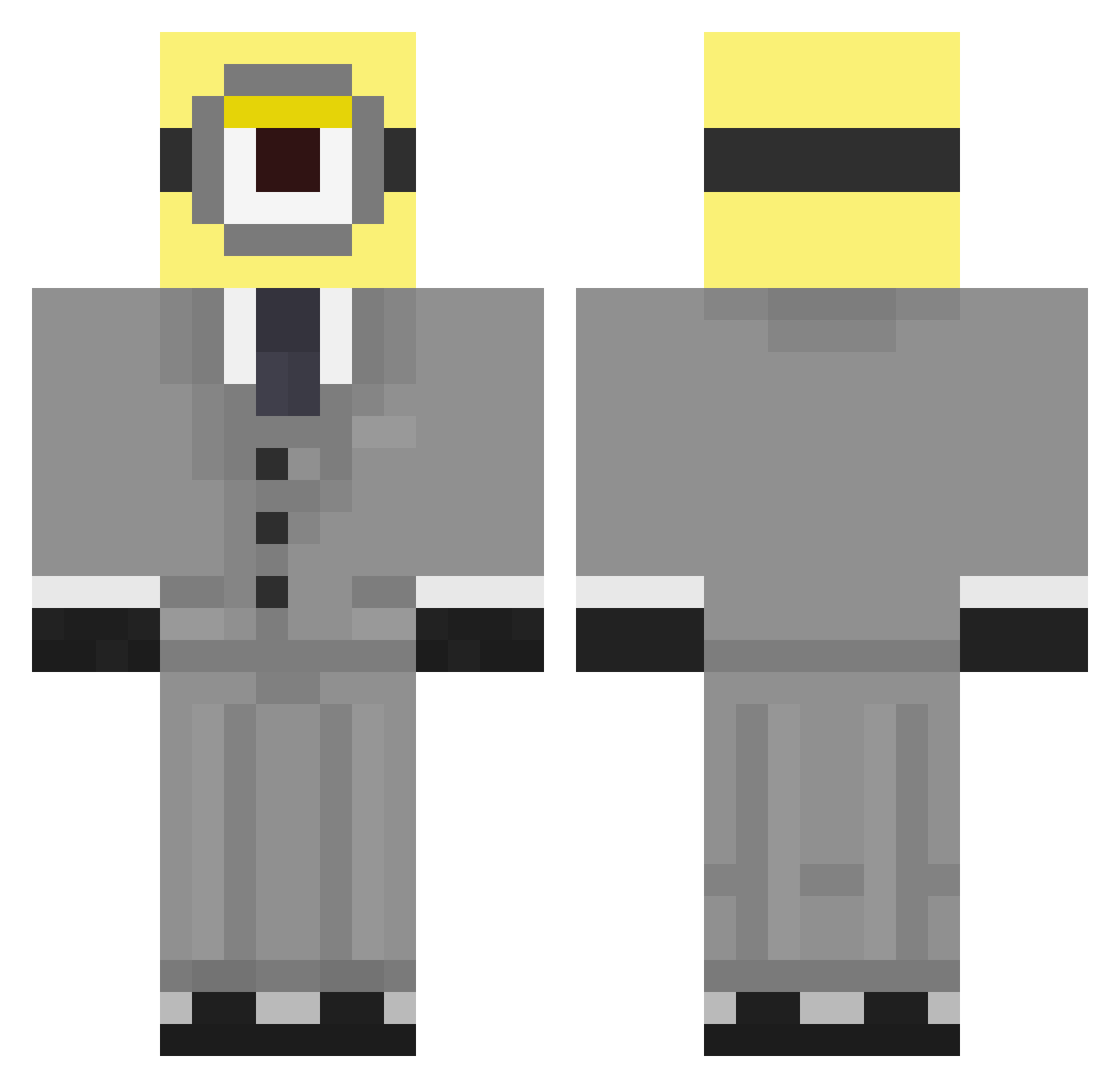 Zade_Vfx Minecraft skin, front and back view