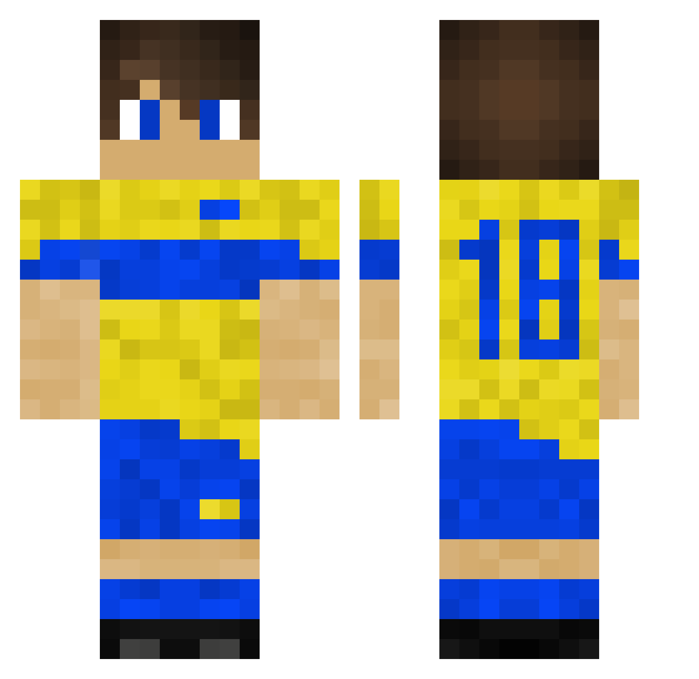 CapperMANNNN Minecraft skin, front and back view