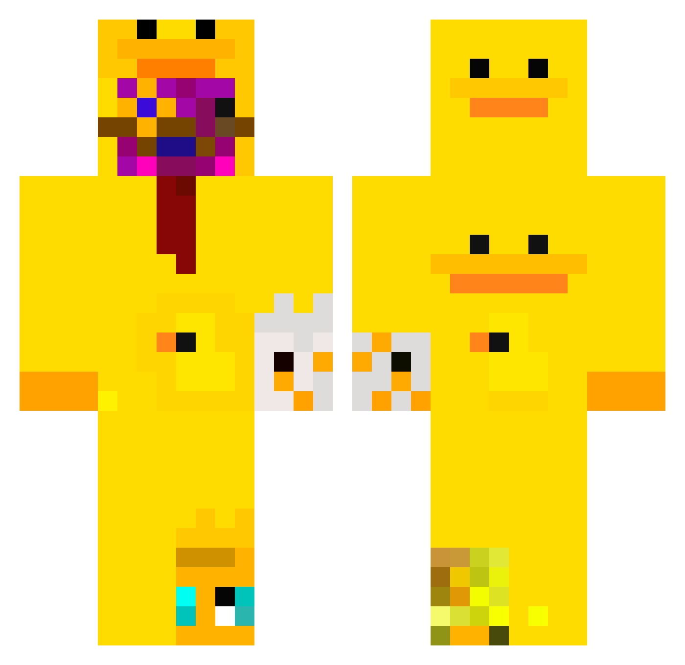 failure26 Minecraft skin, front and back view