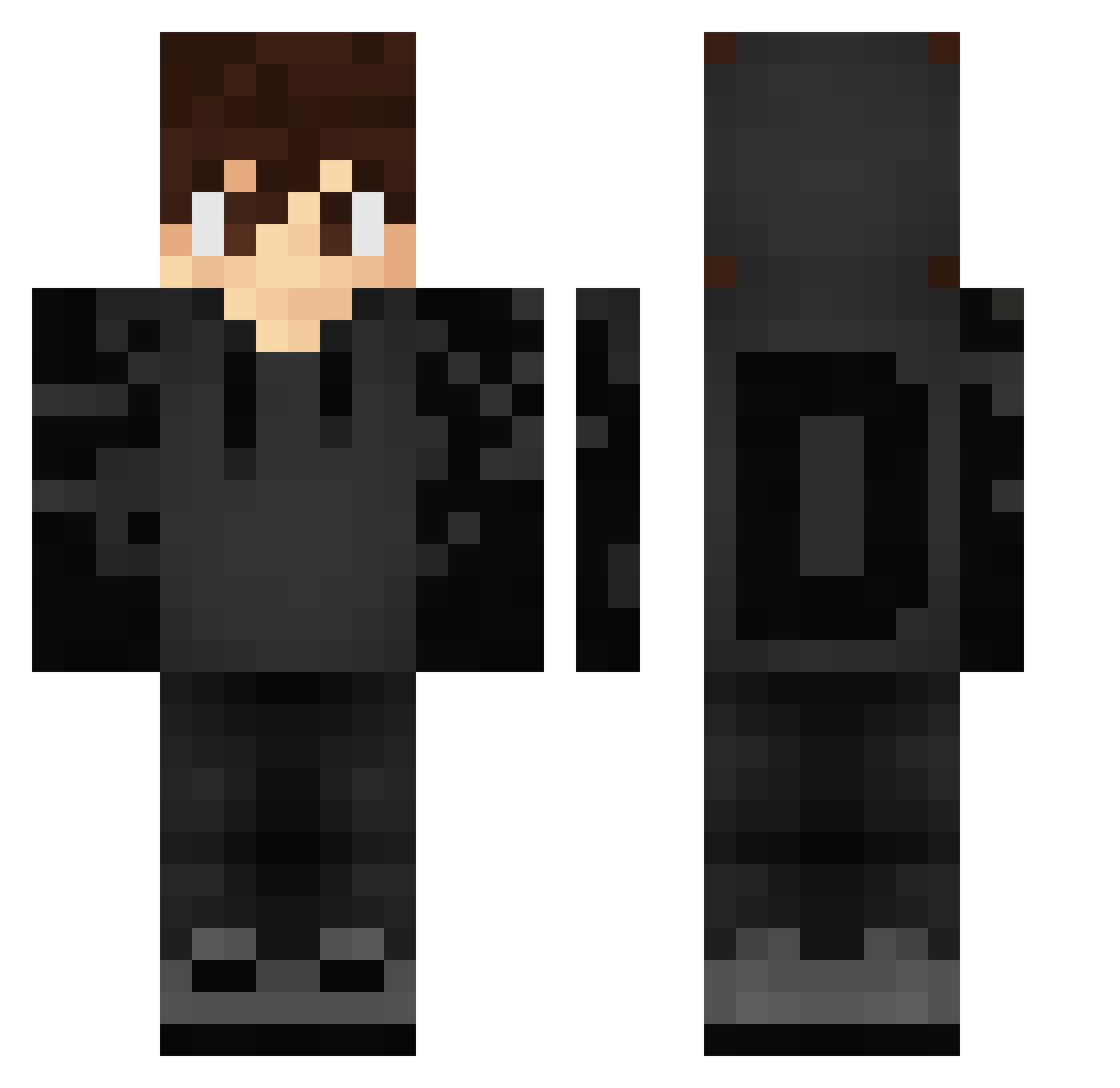 ThisRandomBoy Minecraft skin, front and back view