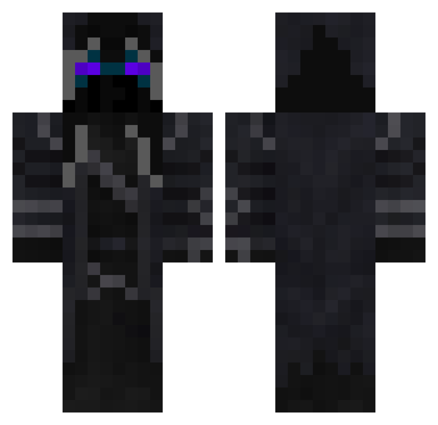 RRhyme Minecraft skin, front and back view