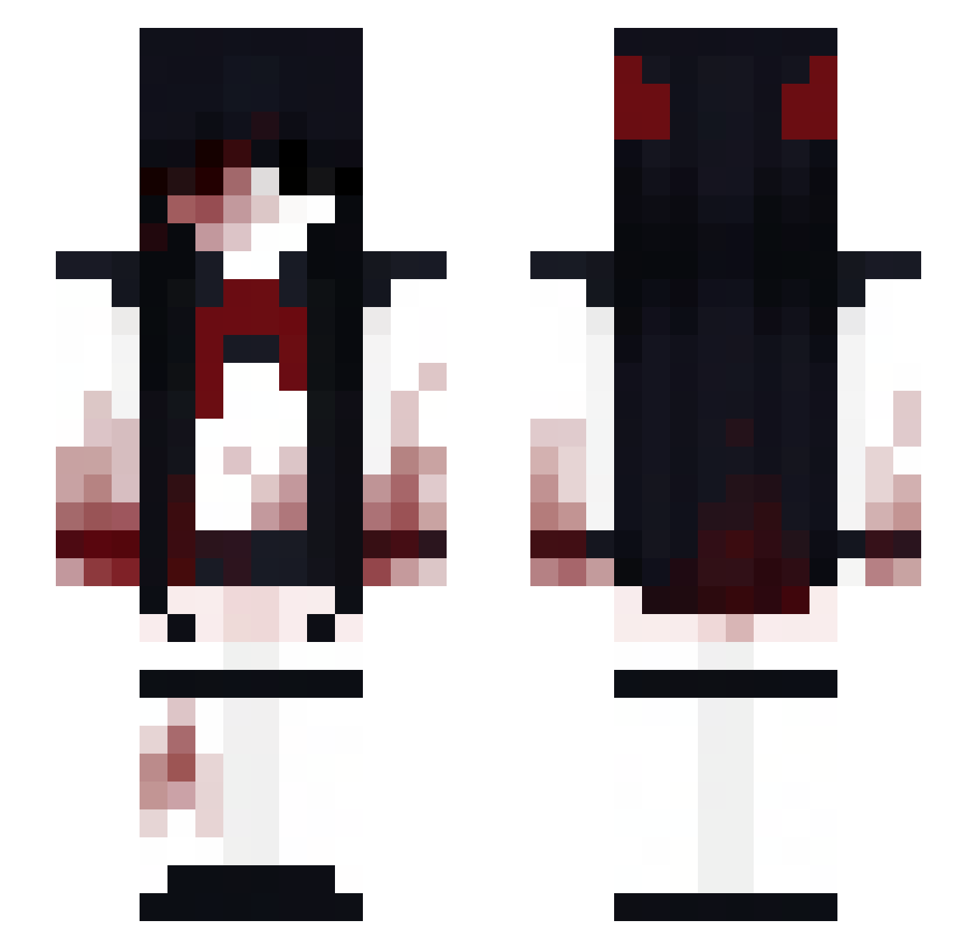 qunja Minecraft skin, front and back view