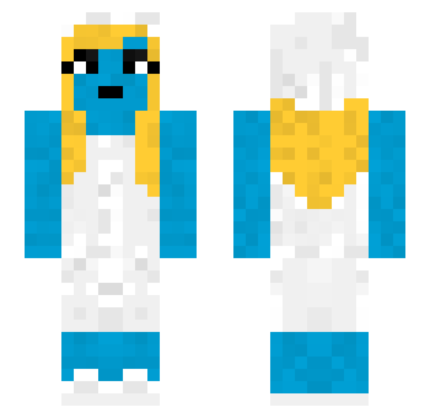applesap69 Minecraft skin, front and back view