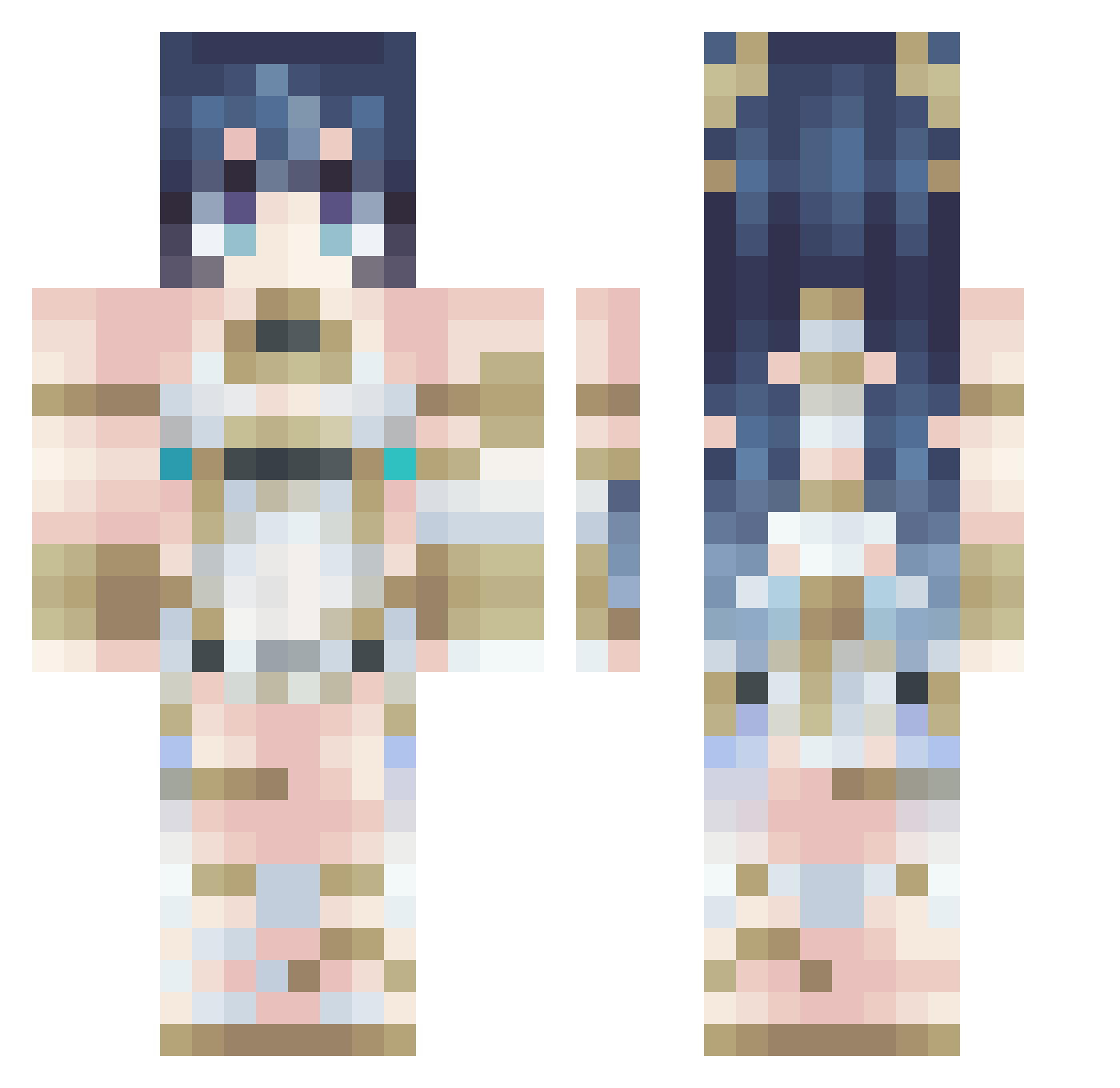 KenaThe1 Minecraft skin, front and back view