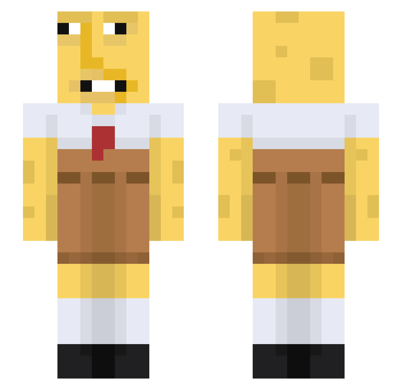 Matzkn2607 Minecraft skin, front and back view