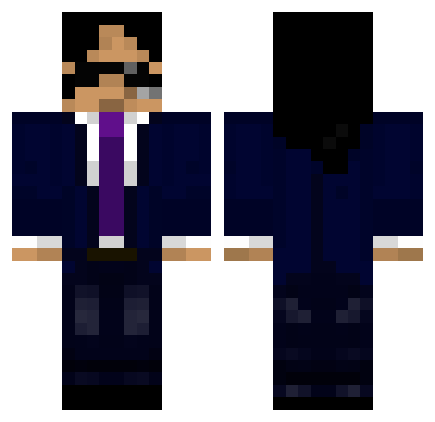 Amagawa Minecraft skin, front and back view