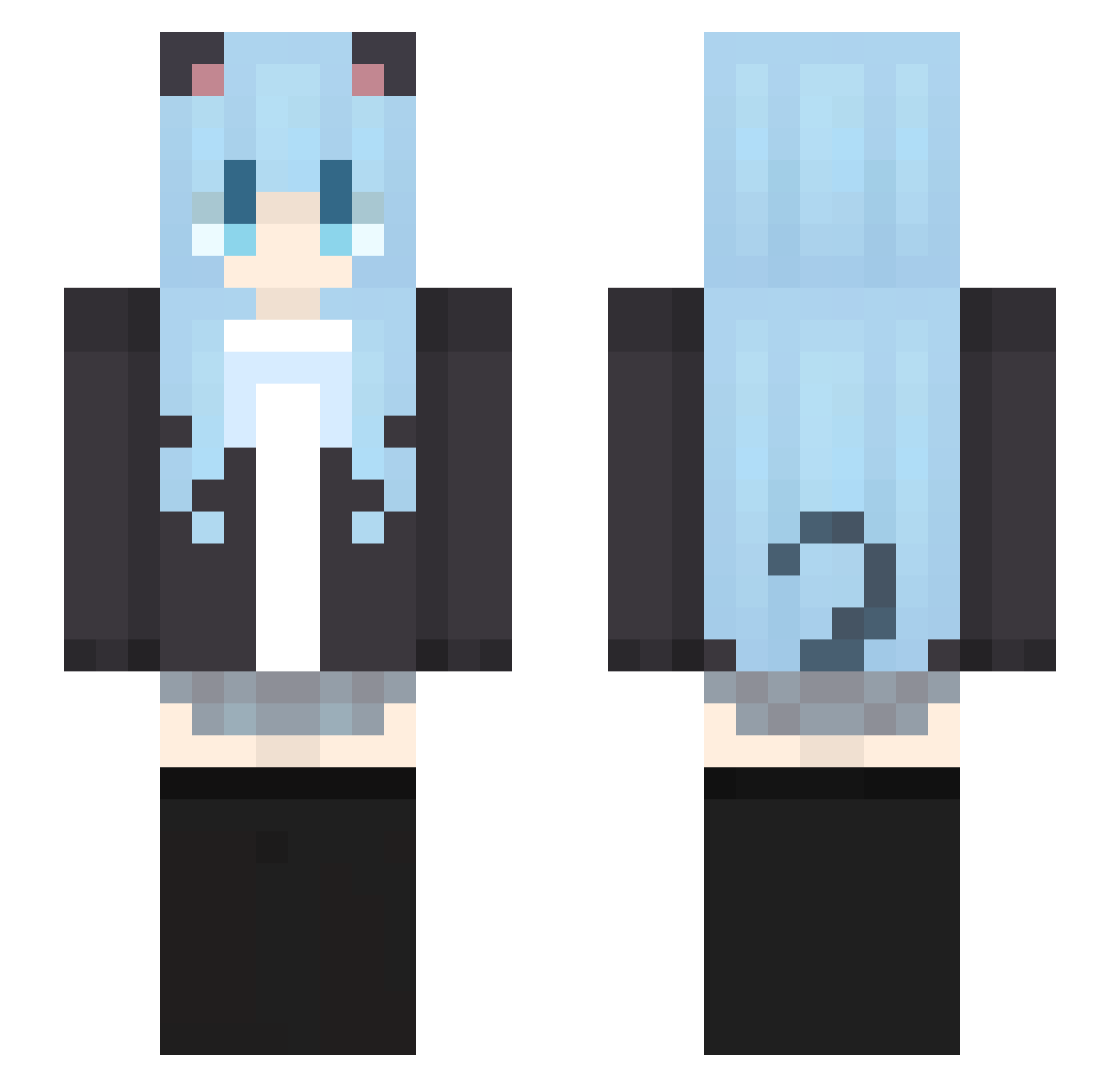 konakonawww Minecraft skin, front and back view