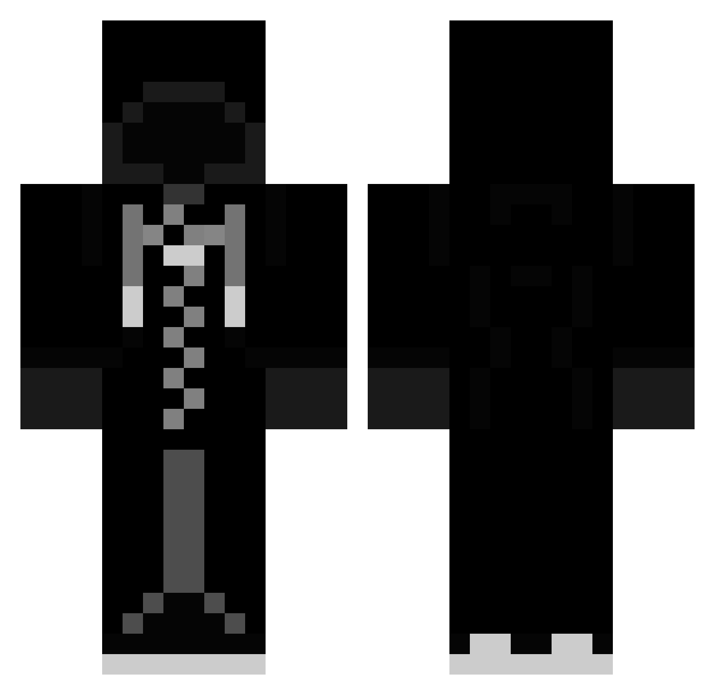 volvulus Minecraft skin, front and back view