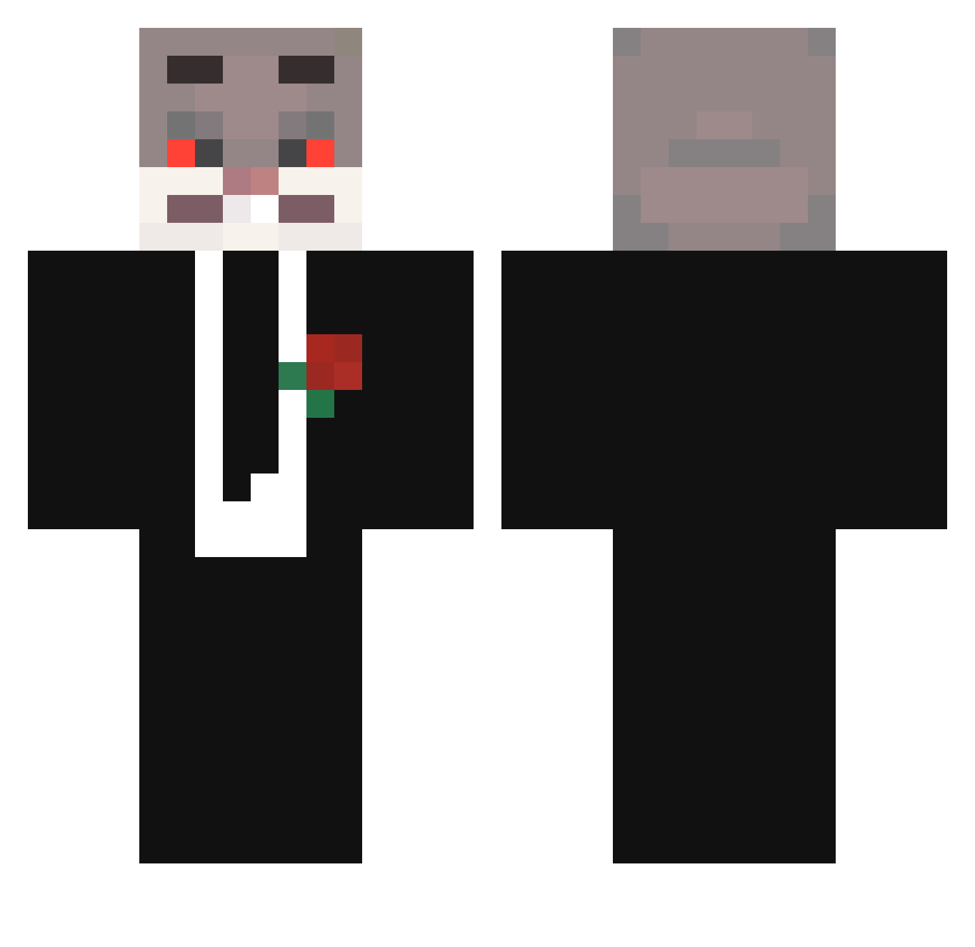 TekkRabbit_ Minecraft skin, front and back view