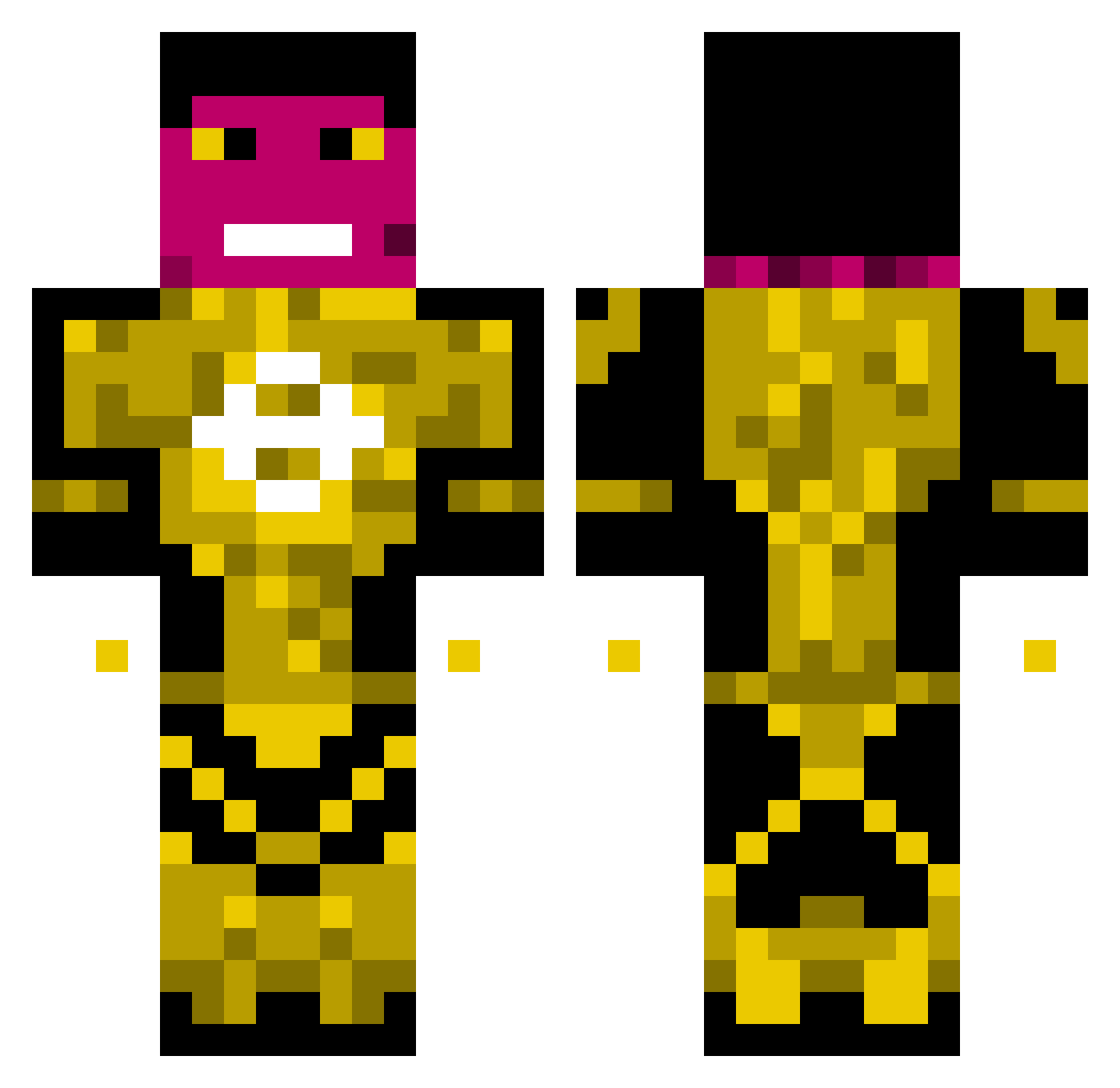 BroManLevi Minecraft skin, front and back view