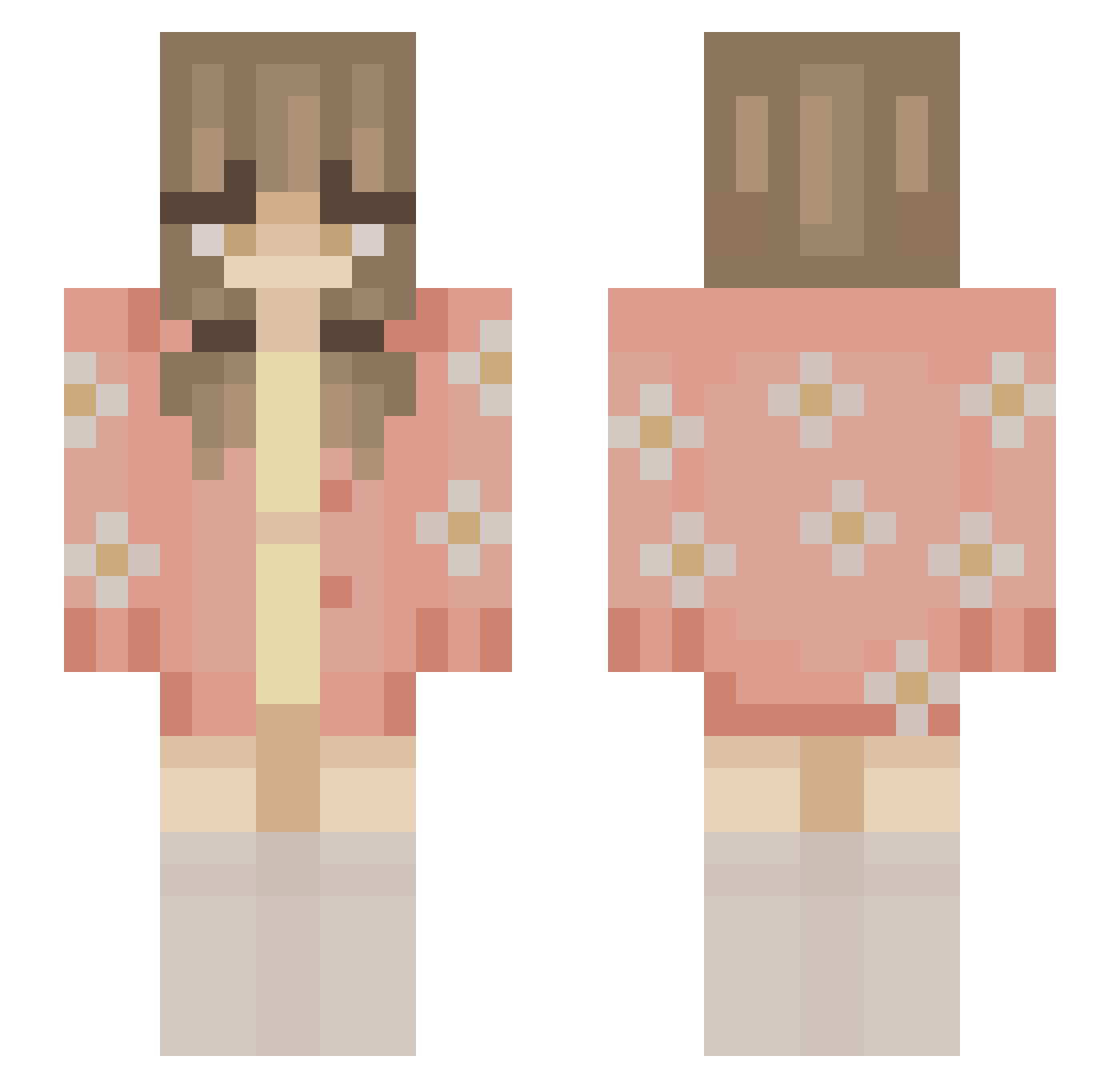 Sofiestrutil Minecraft skin, front and back view