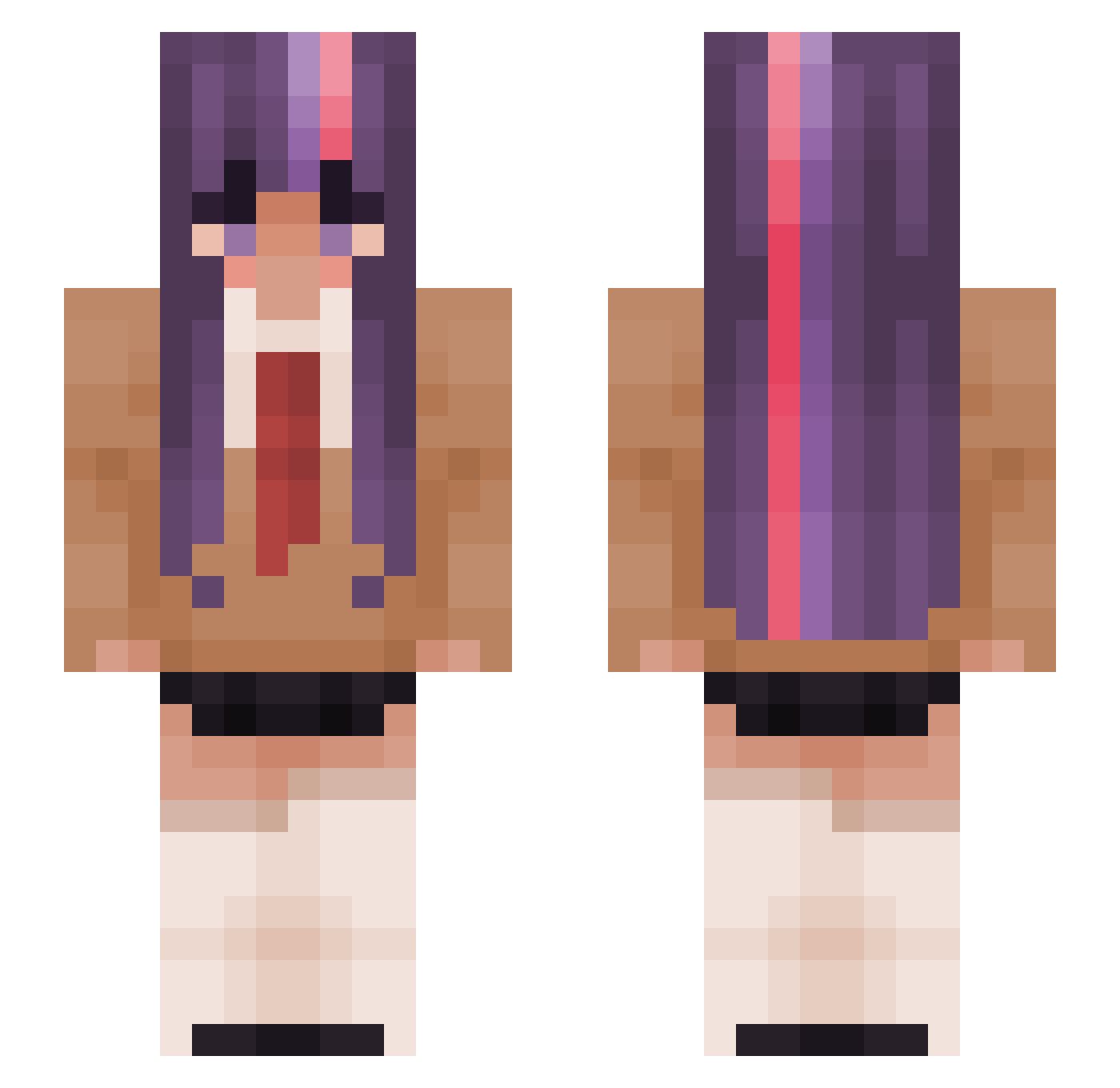 10tackles Minecraft skin, front and back view