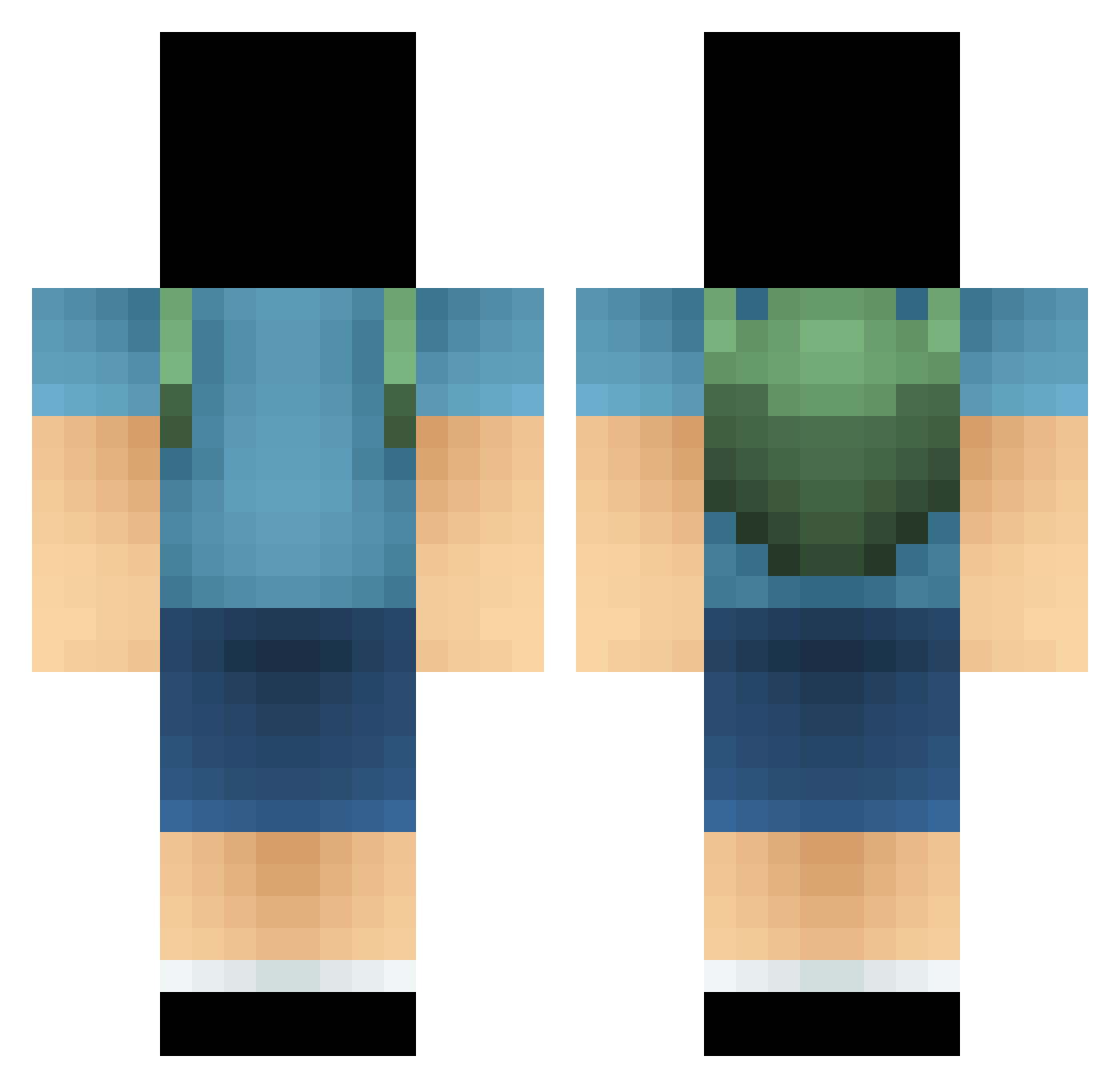 SecretTitan Minecraft skin, front and back view