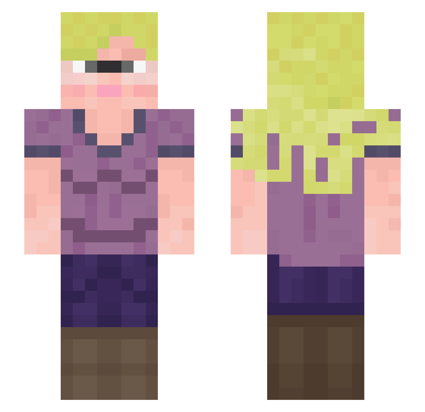 Happyspring001 Minecraft skin, front and back view