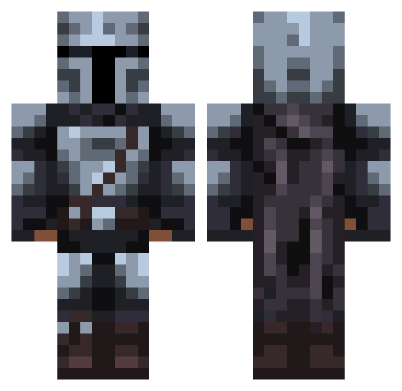 Ashil Minecraft skin, front and back view