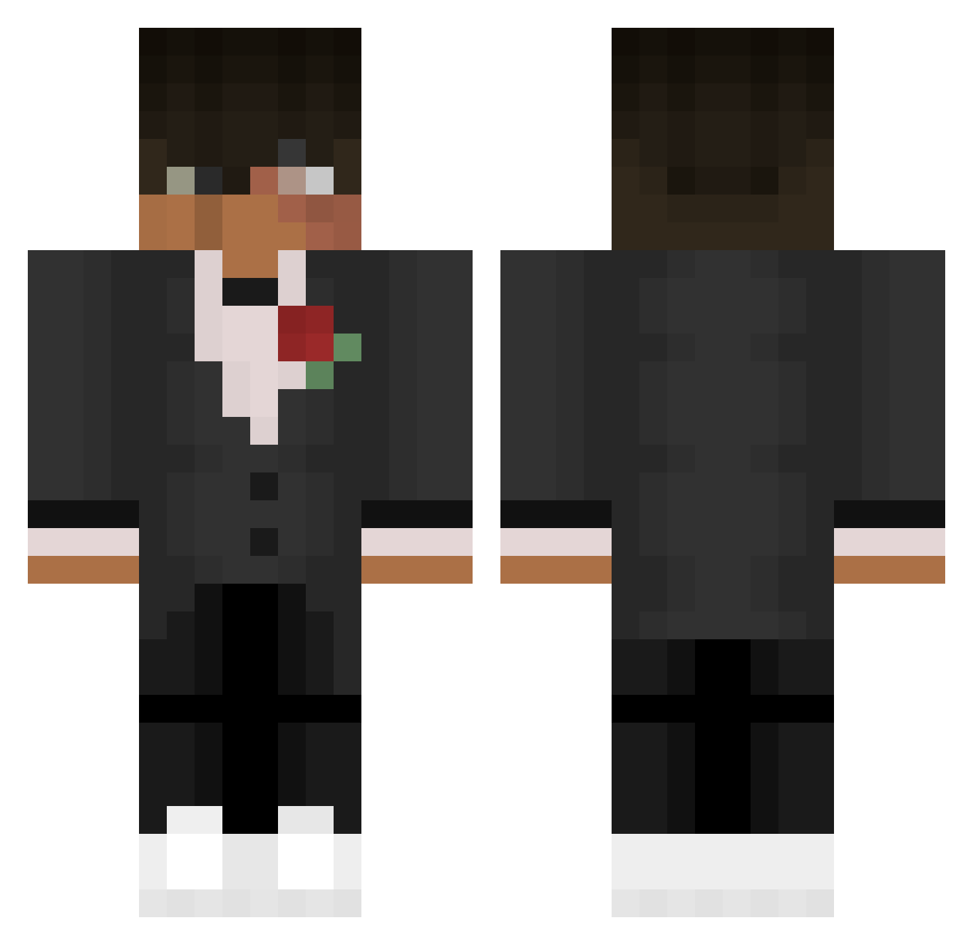 Txbias707 Minecraft skin, front and back view
