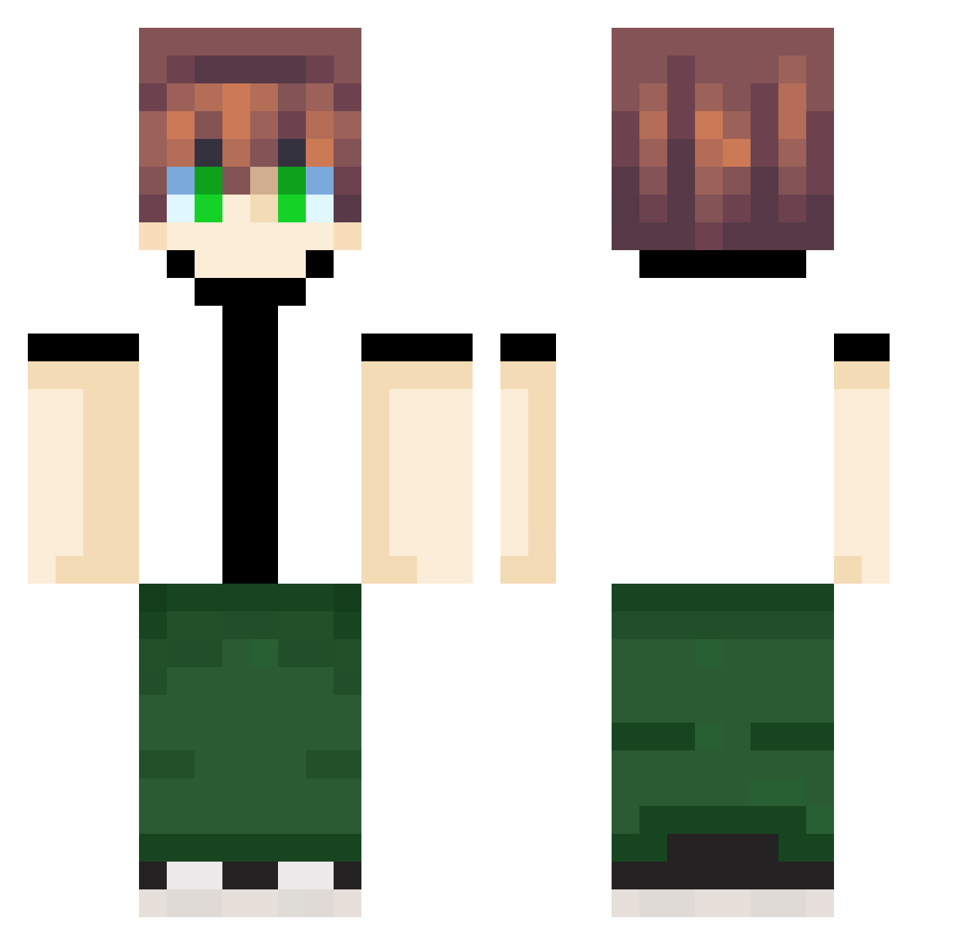 shad0wst3p Minecraft skin, front and back view