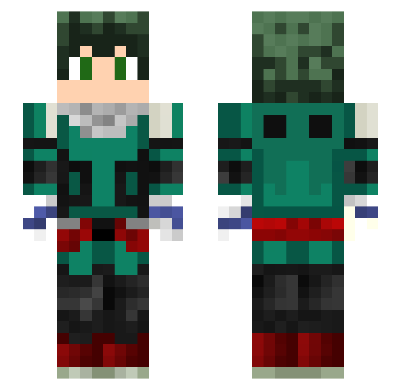 TheSkipBros Minecraft skin, front and back view
