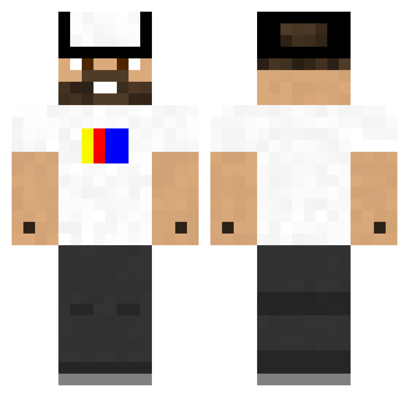 darkesthunter45 Minecraft skin, front and back view