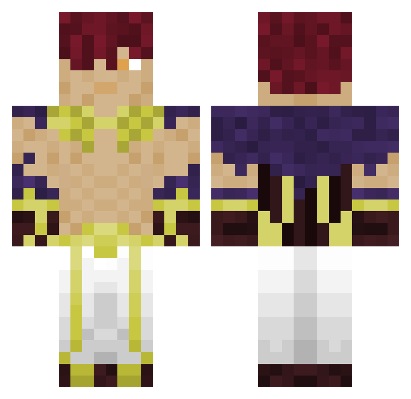 SolidNG Minecraft skin, front and back view