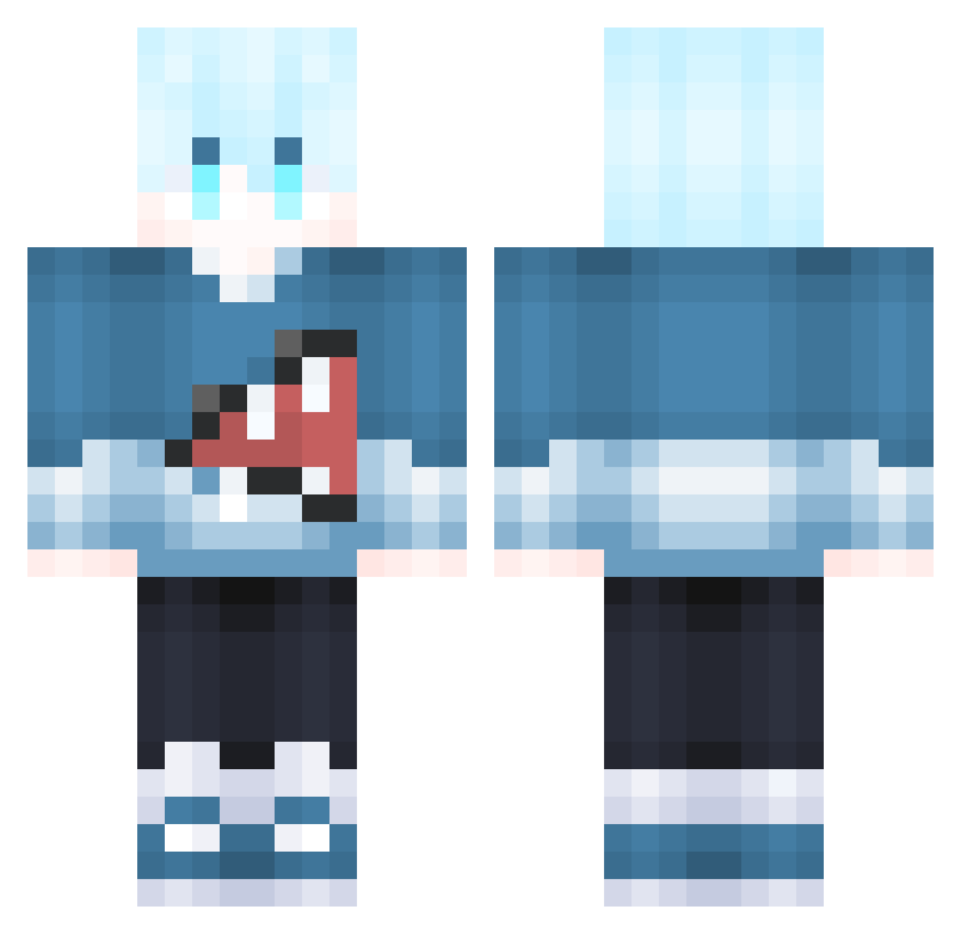 E4RTHz_ Minecraft skin, front and back view