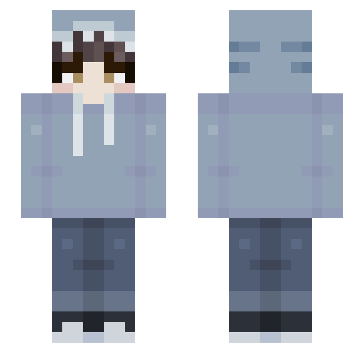 jhostin2411 Minecraft skin, front and back view