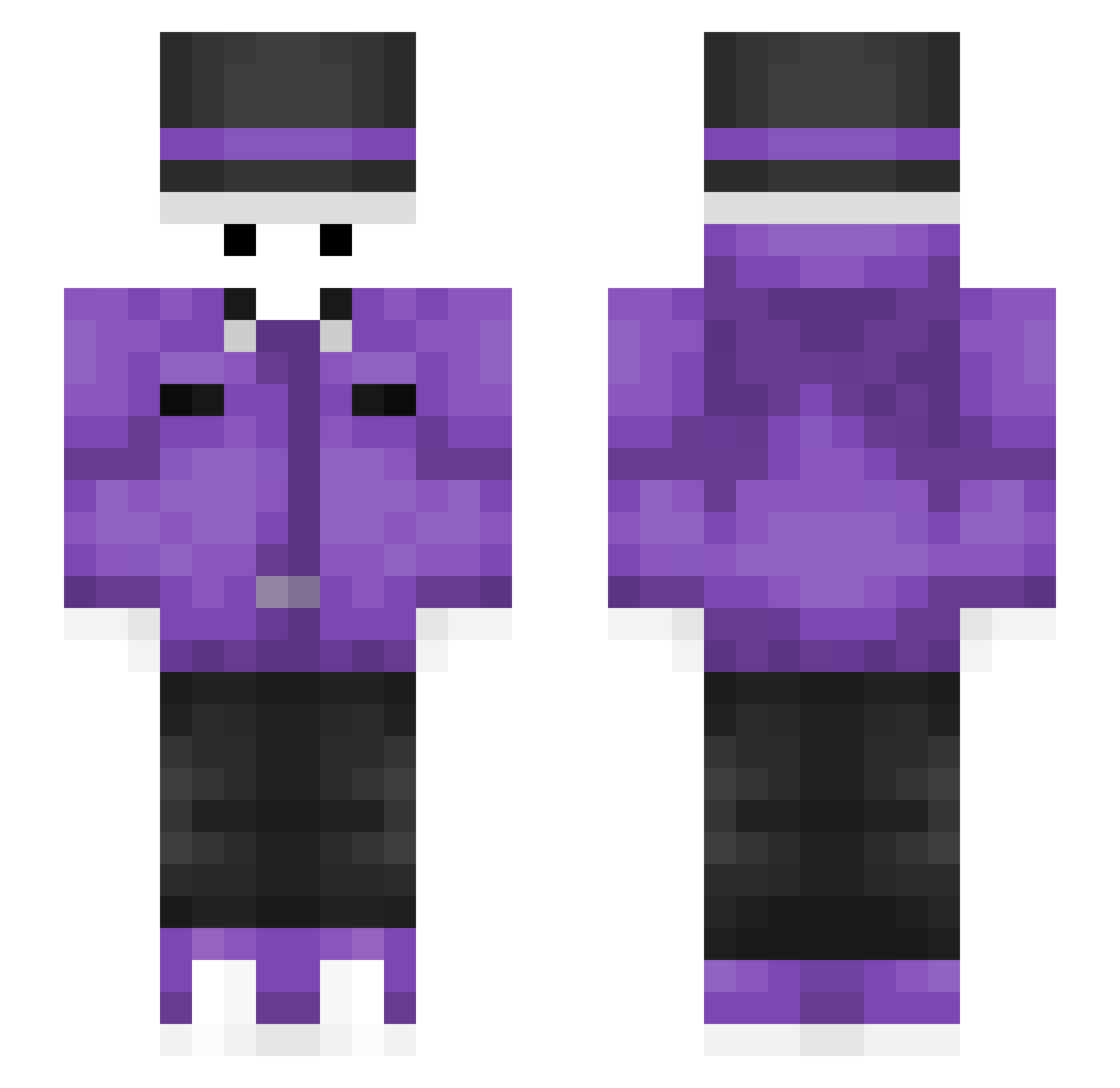 MaayanTN Minecraft skin, front and back view