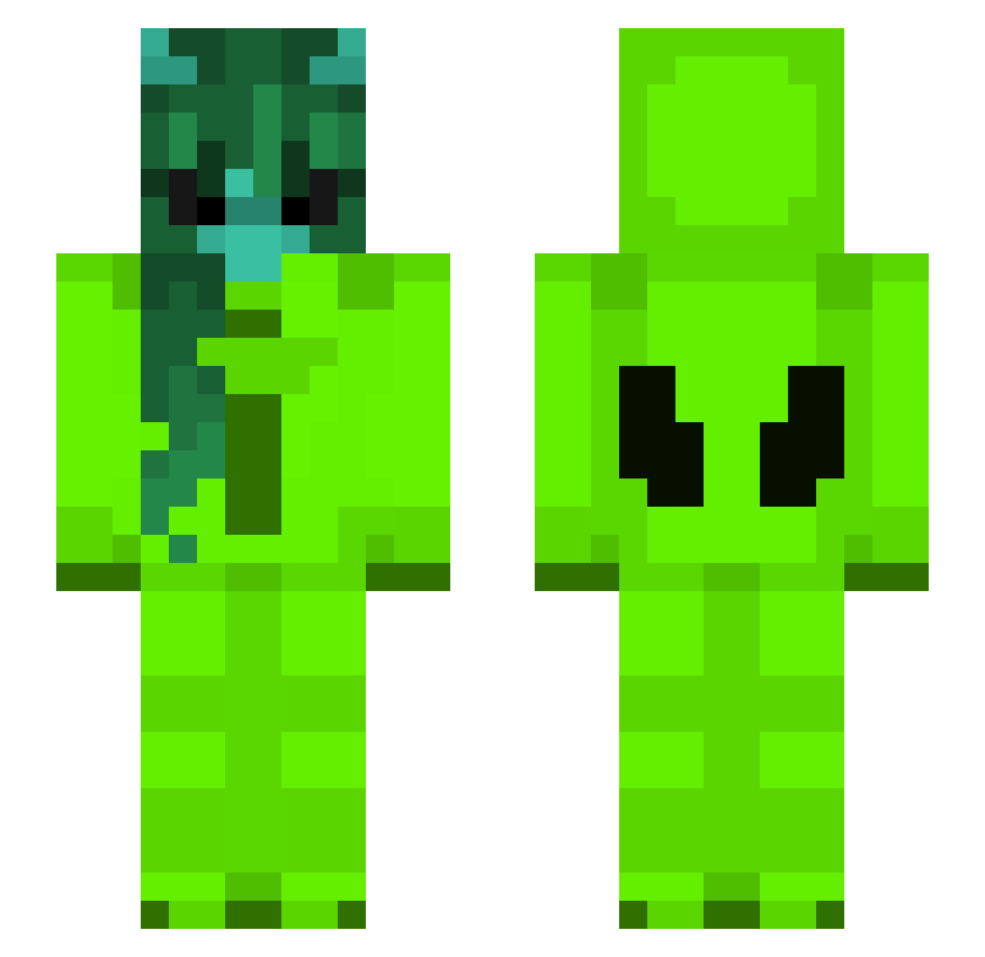 KurenaiHeart Minecraft skin, front and back view
