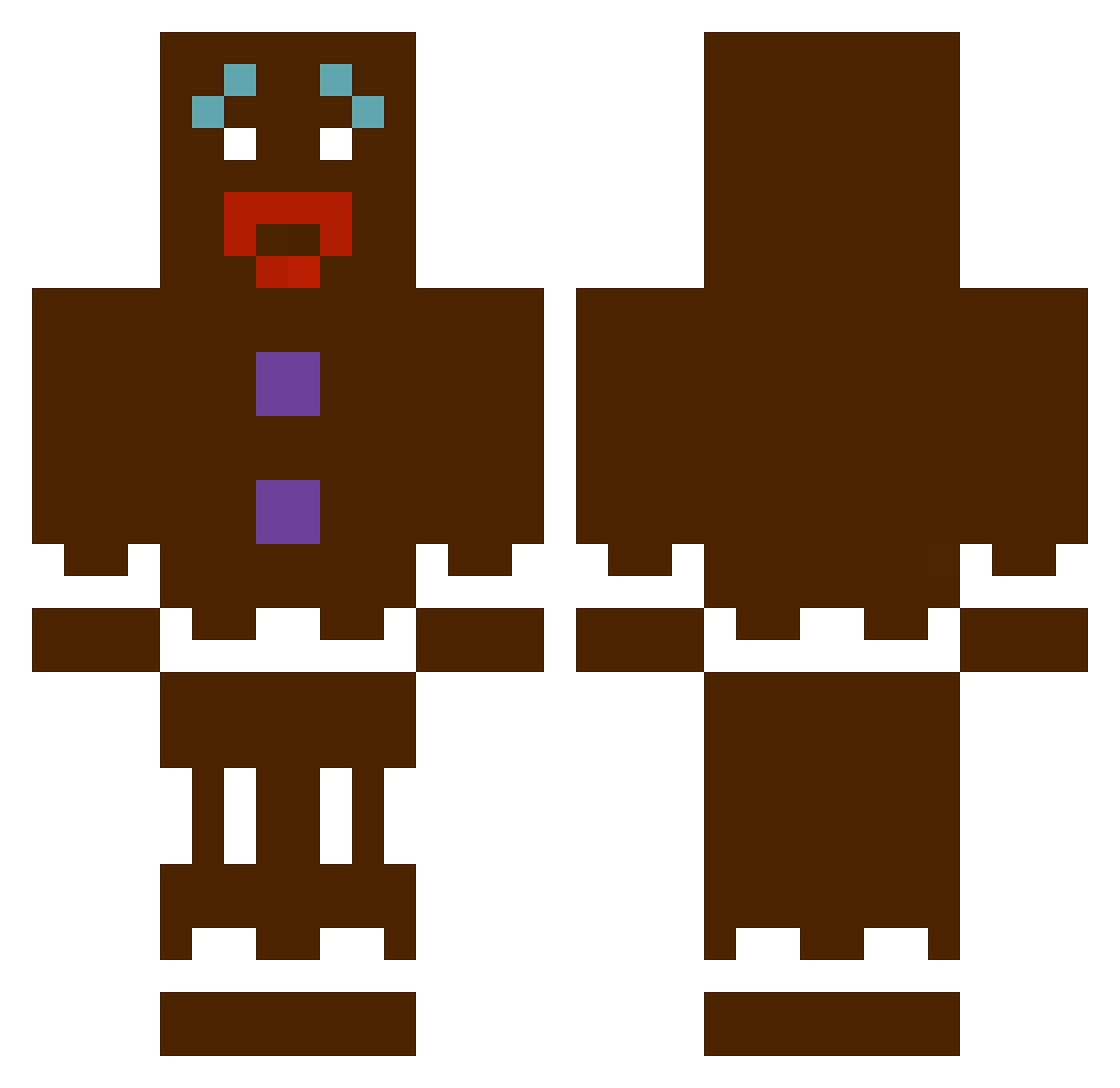 tricycle Minecraft skin, front and back view