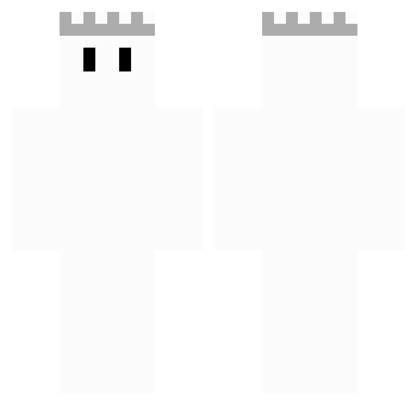 newnyy Minecraft skin, front and back view