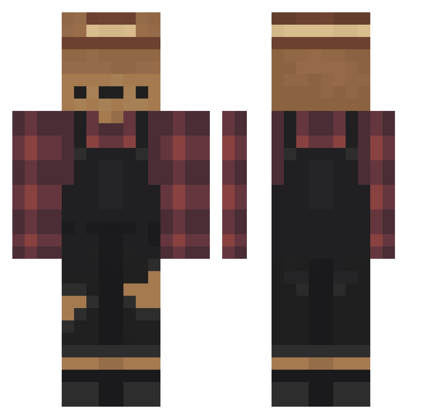 tsvki_ Minecraft skin, front and back view