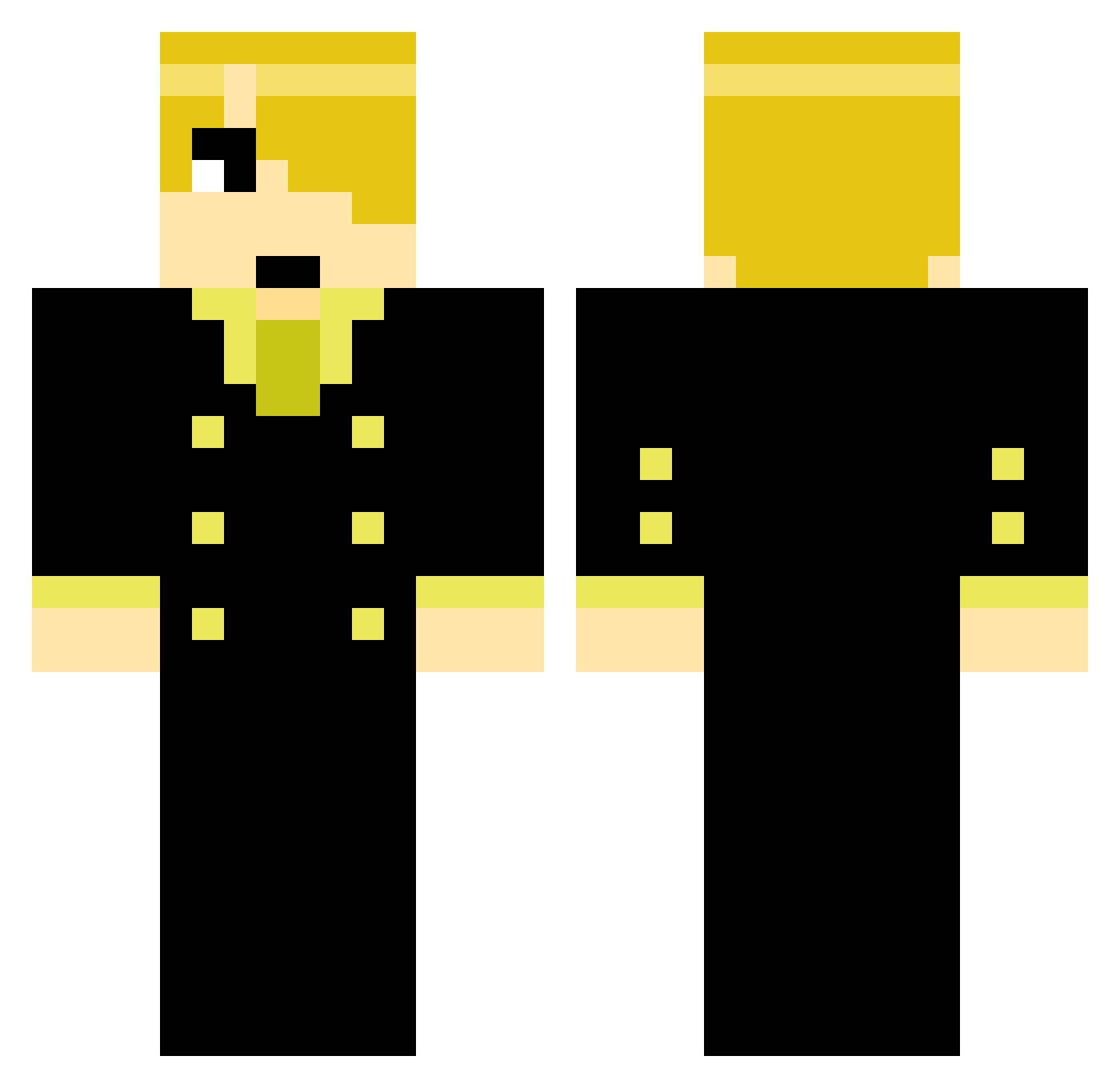 JayDDoT Minecraft skin, front and back view
