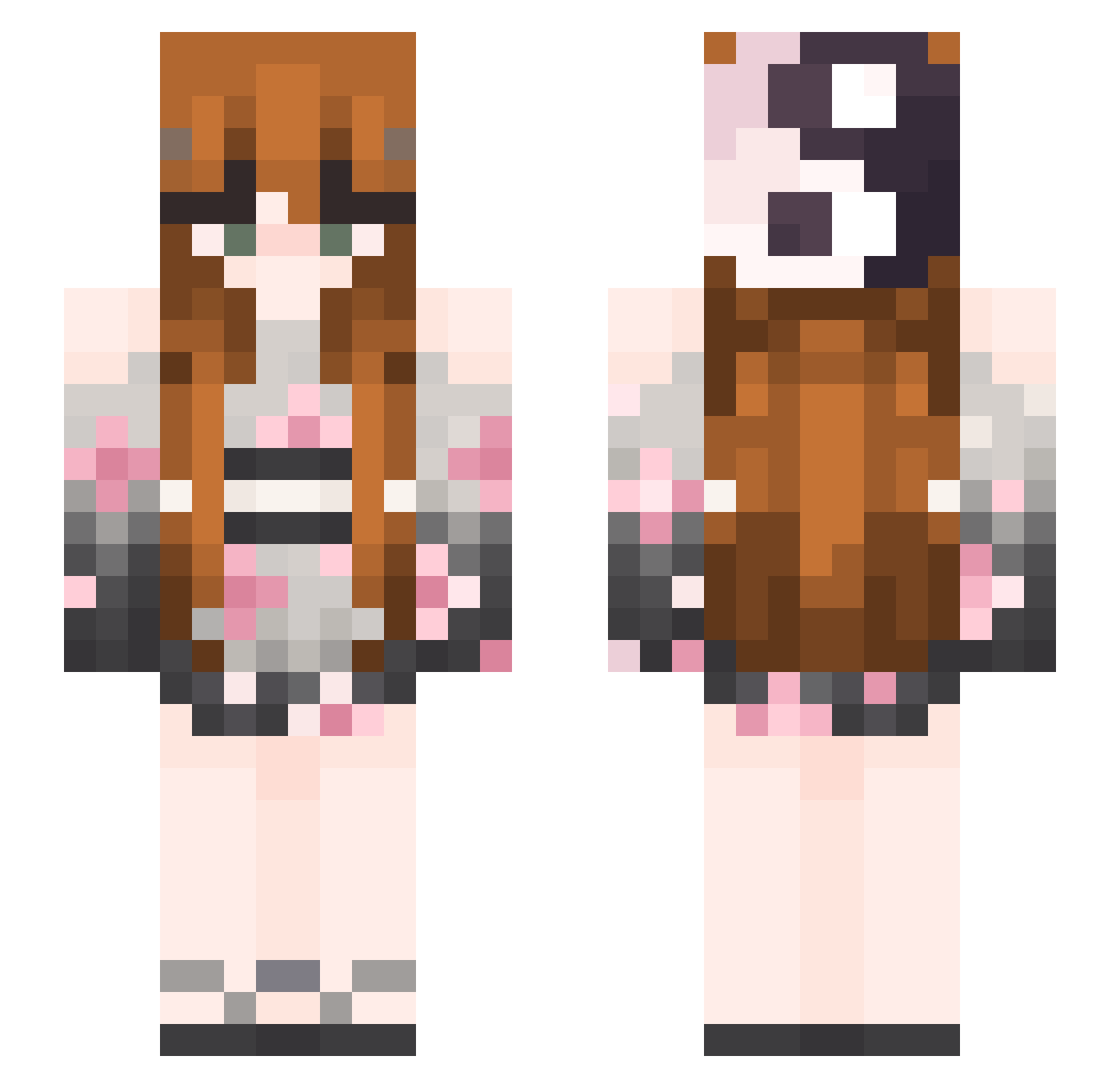 SeasonAutumn Minecraft skin, front and back view