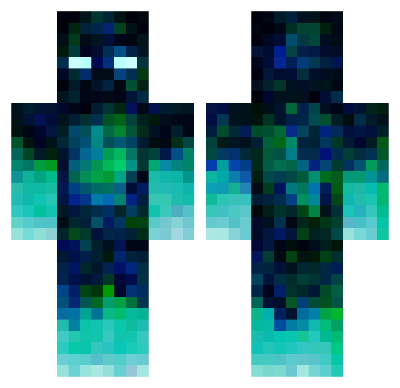 Gamey28 Minecraft skin, front and back view