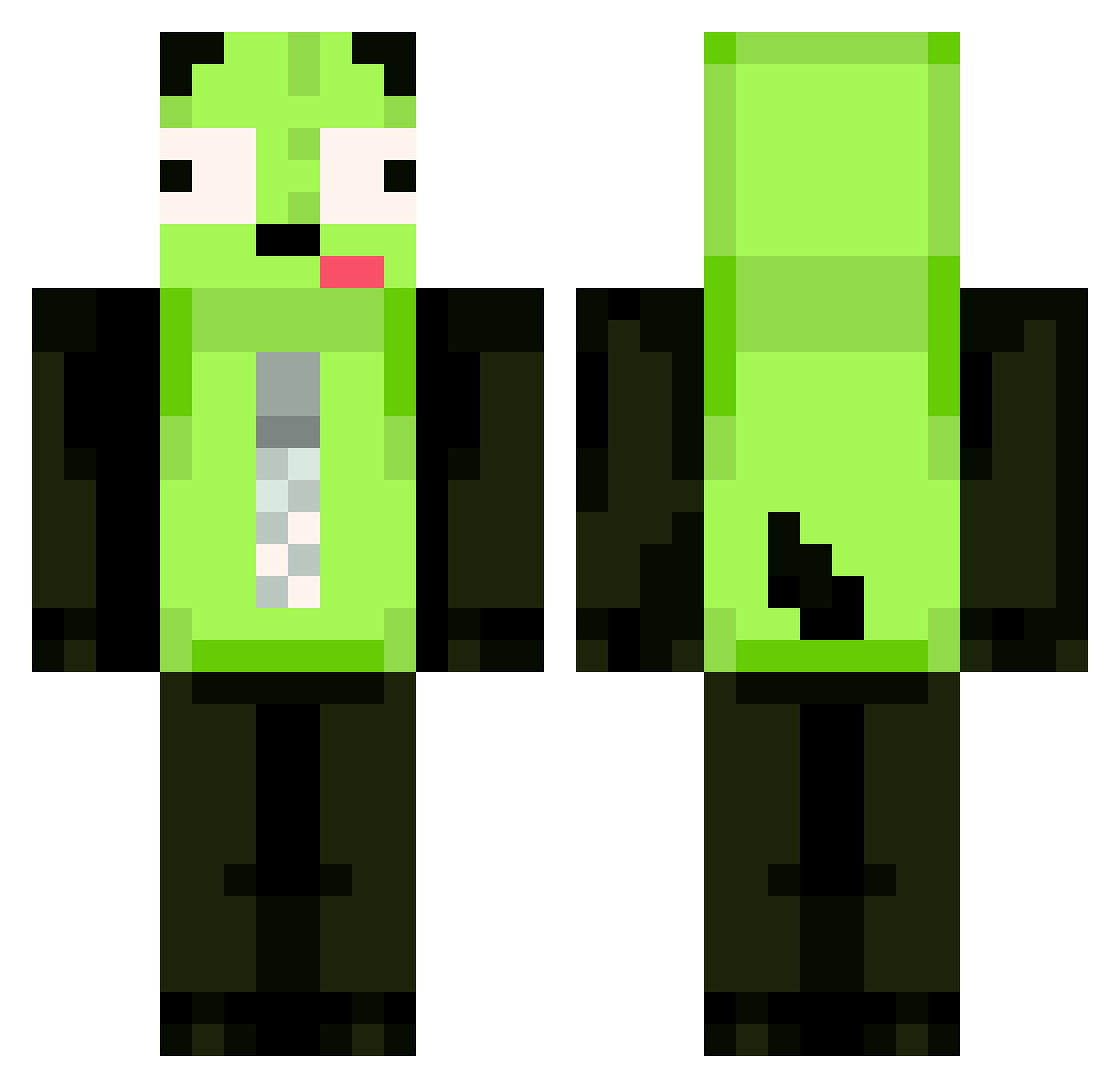 angelsolis Minecraft skin, front and back view