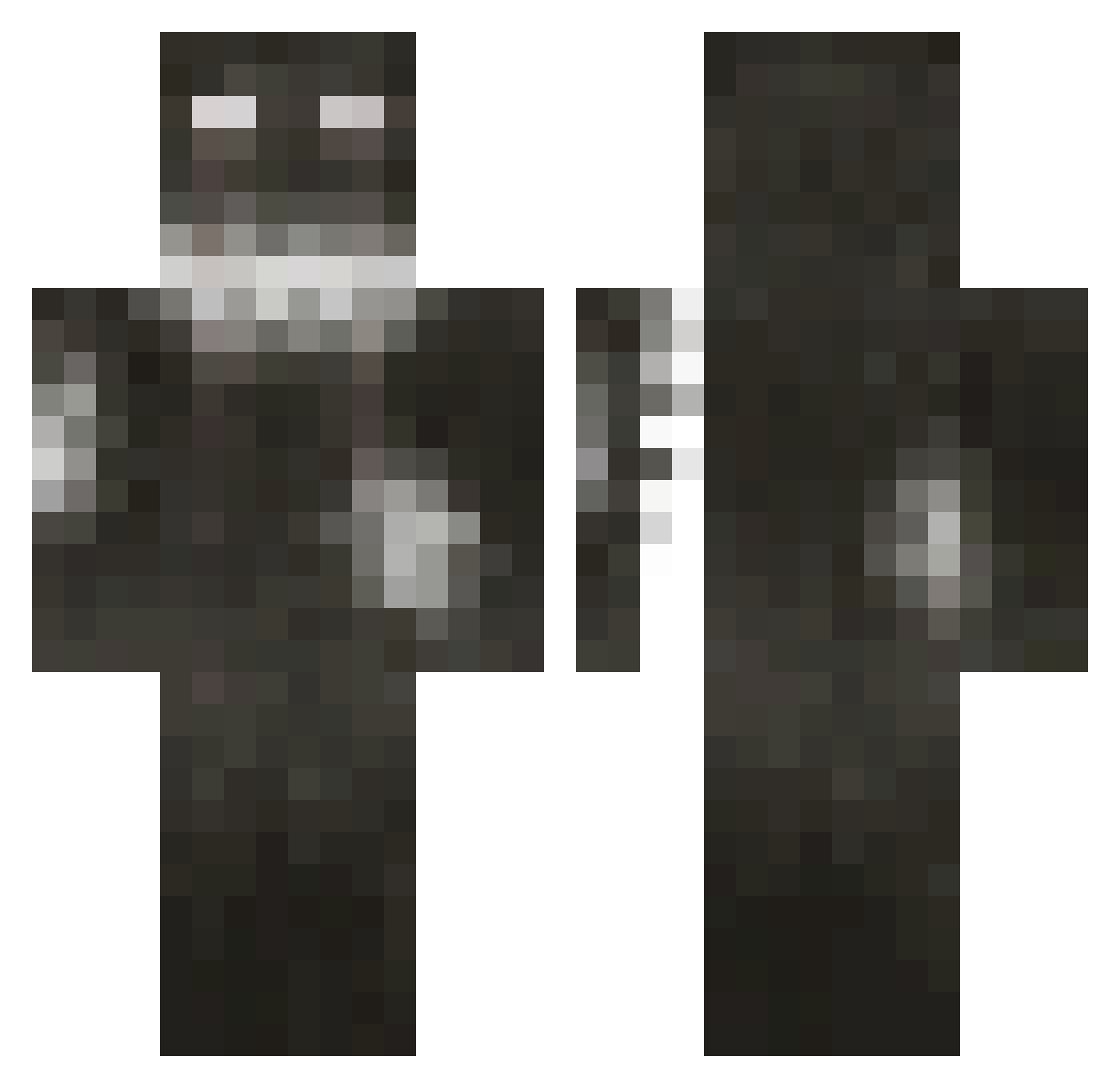 TheKillerCay Minecraft skin, front and back view